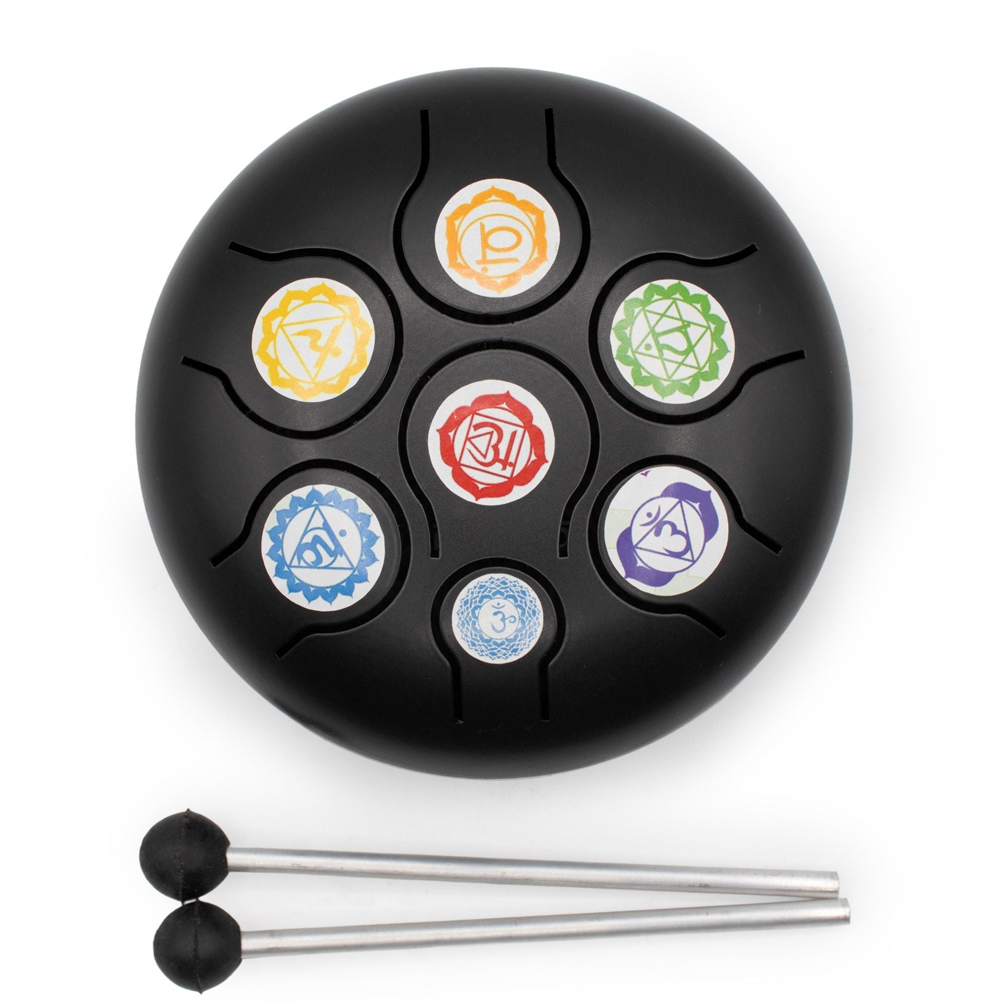 Tambor Hapi Low Med Chakra Preto - 14x7 cm