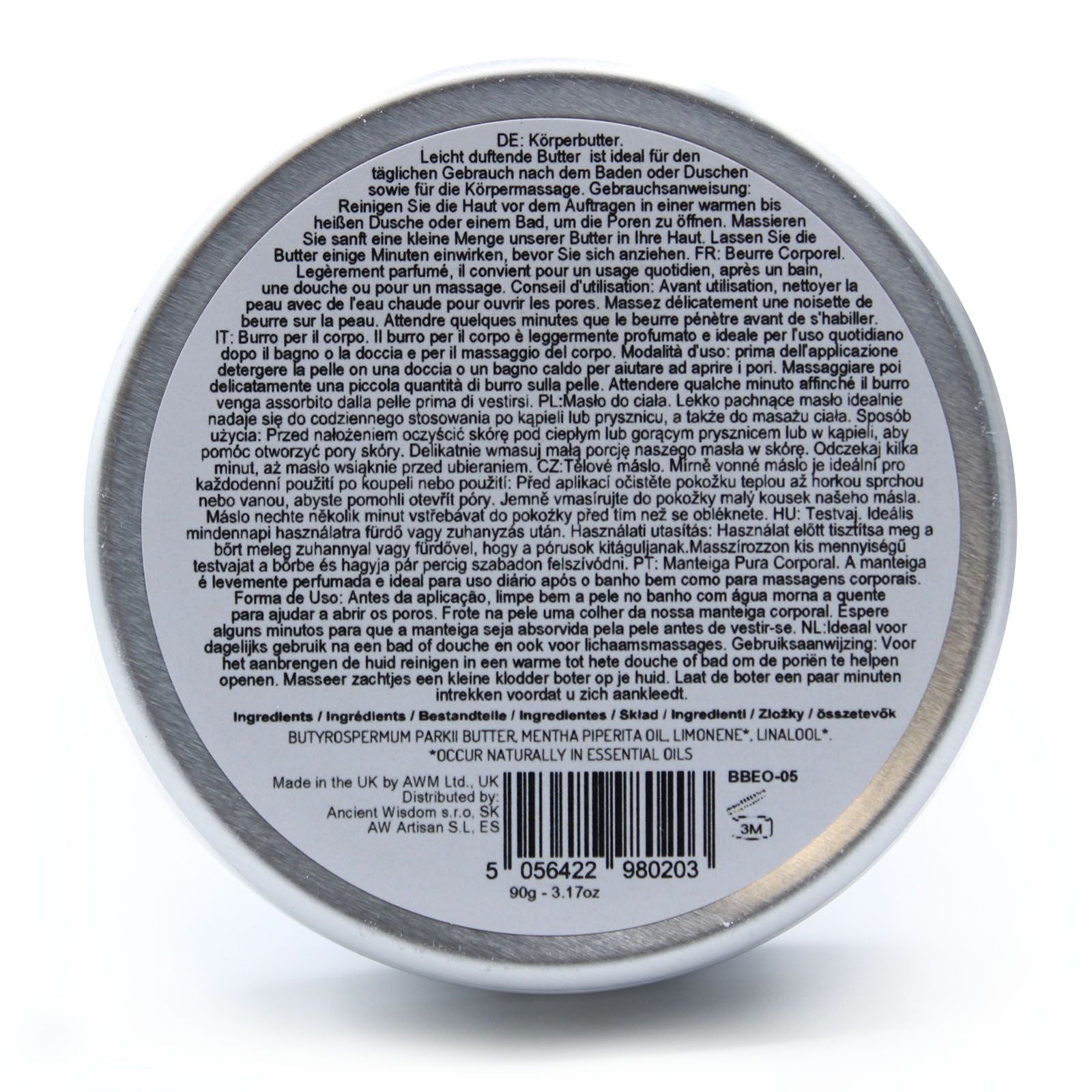 Manteiga Corporal de Karité com Aromaterapia - Menta - 90 g