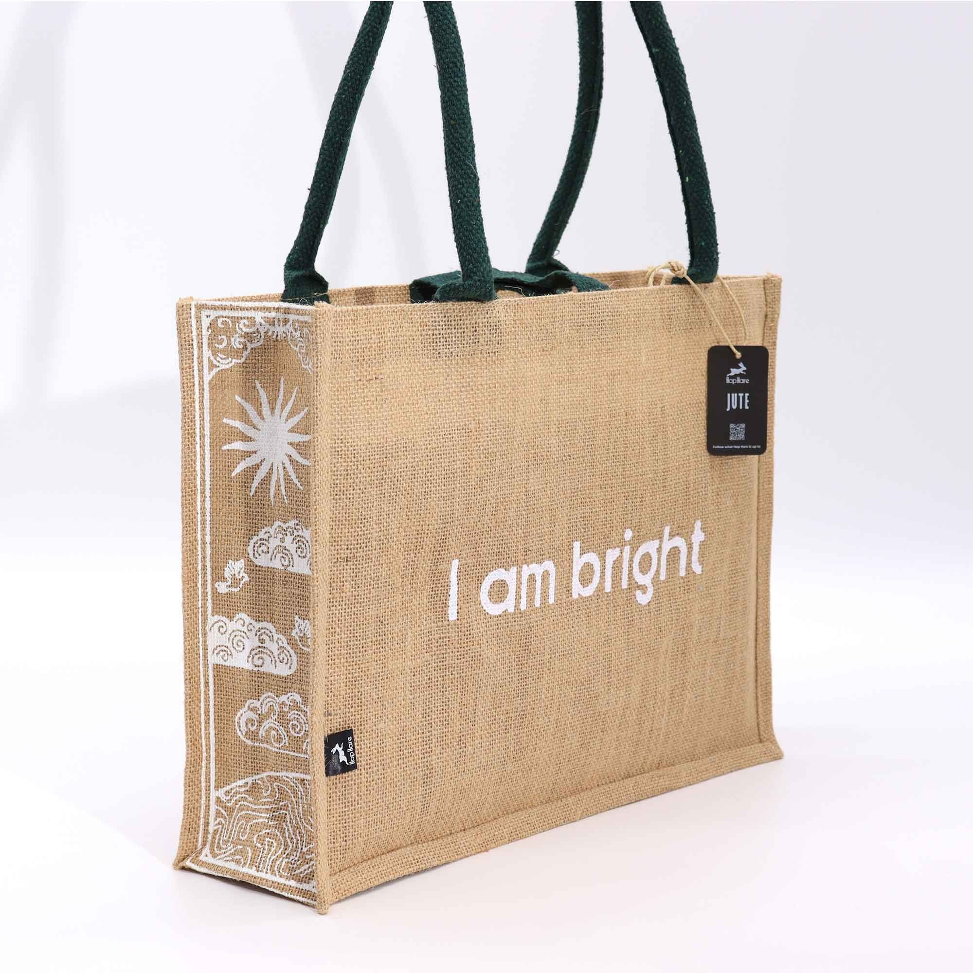 Bolsa Grande de Juta Hop Hare - Sou Brilhante