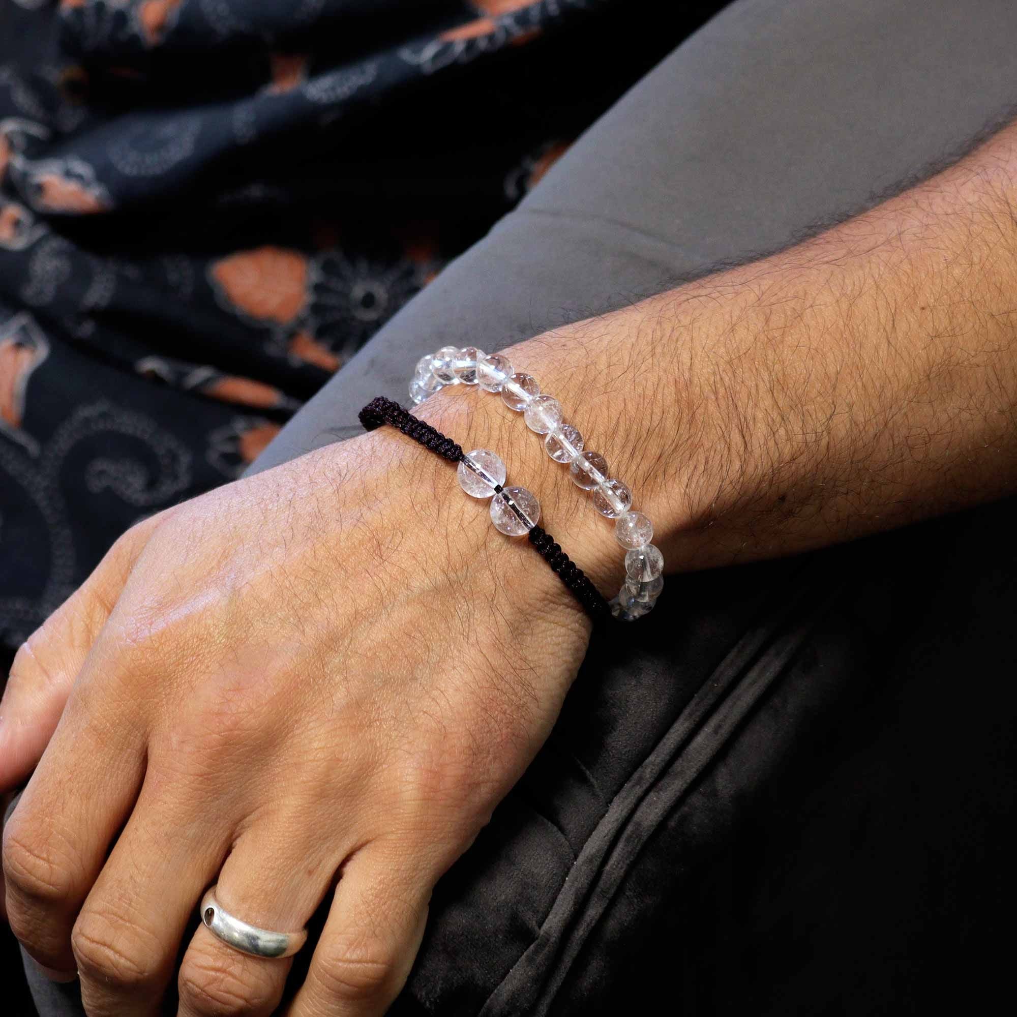 Conjunto de Pulseras Doble Poder en Piedras Naturales – Cuarzo Roca
