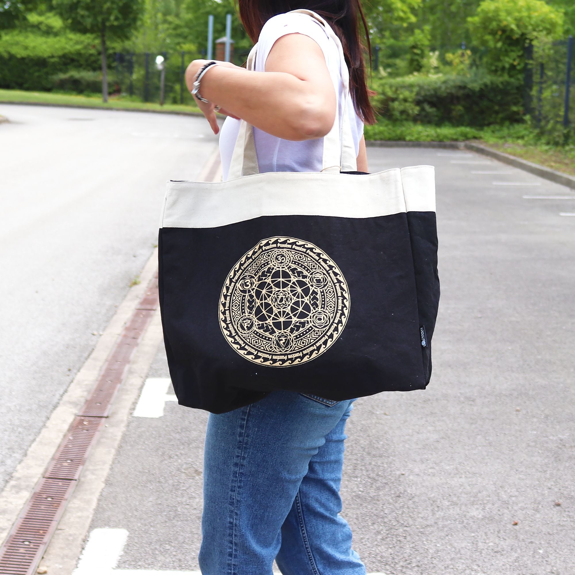 Bolsa Tote Extragrande - Chocolate Lavado - Chakra da Liberdade