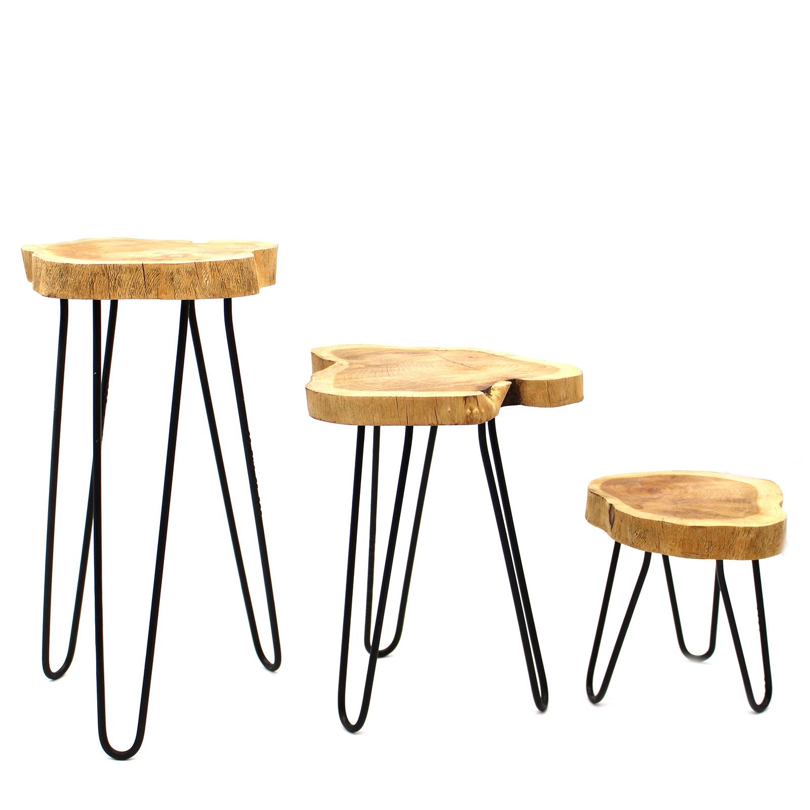 Conjunto de Vasos em Madeira Gamell Natural
