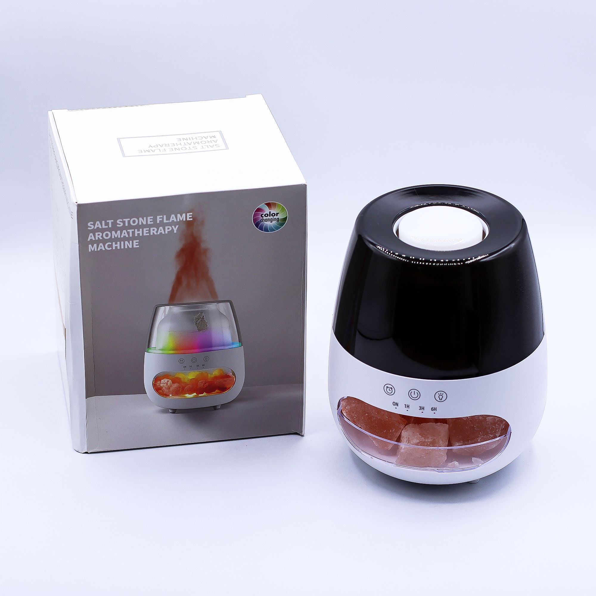 Difusor de Aroma com Efeito Chama Pedra de Sal