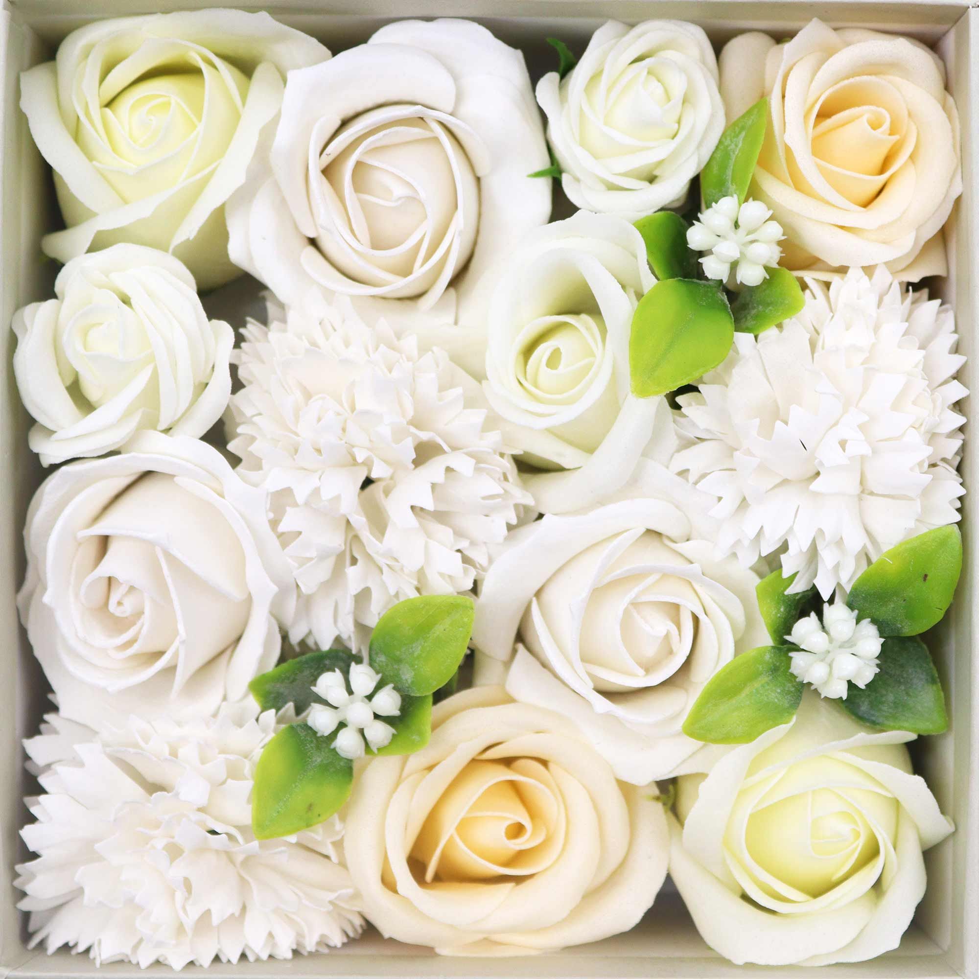 Caixa Quadrada - Bênçãos de Casamento - Branco e Marfim