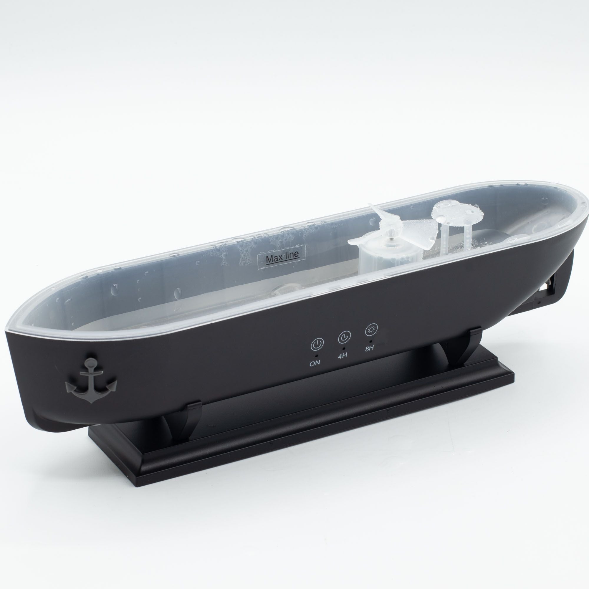 Difusor de Aromas Ultrasónico con Forma de Barco y Luz LED Multicolor