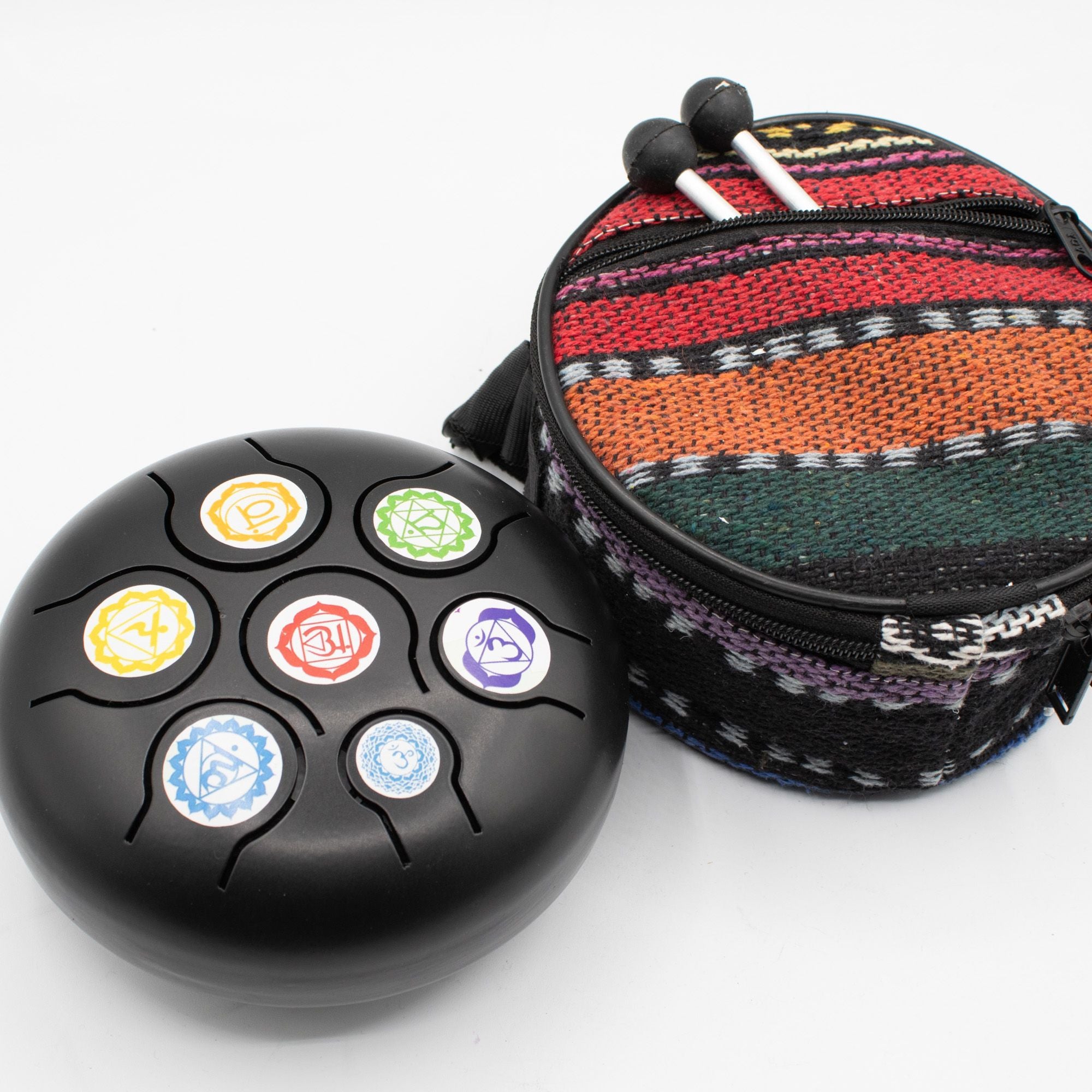 Tambor Hapi Low Med Chakra Preto - 14x7 cm