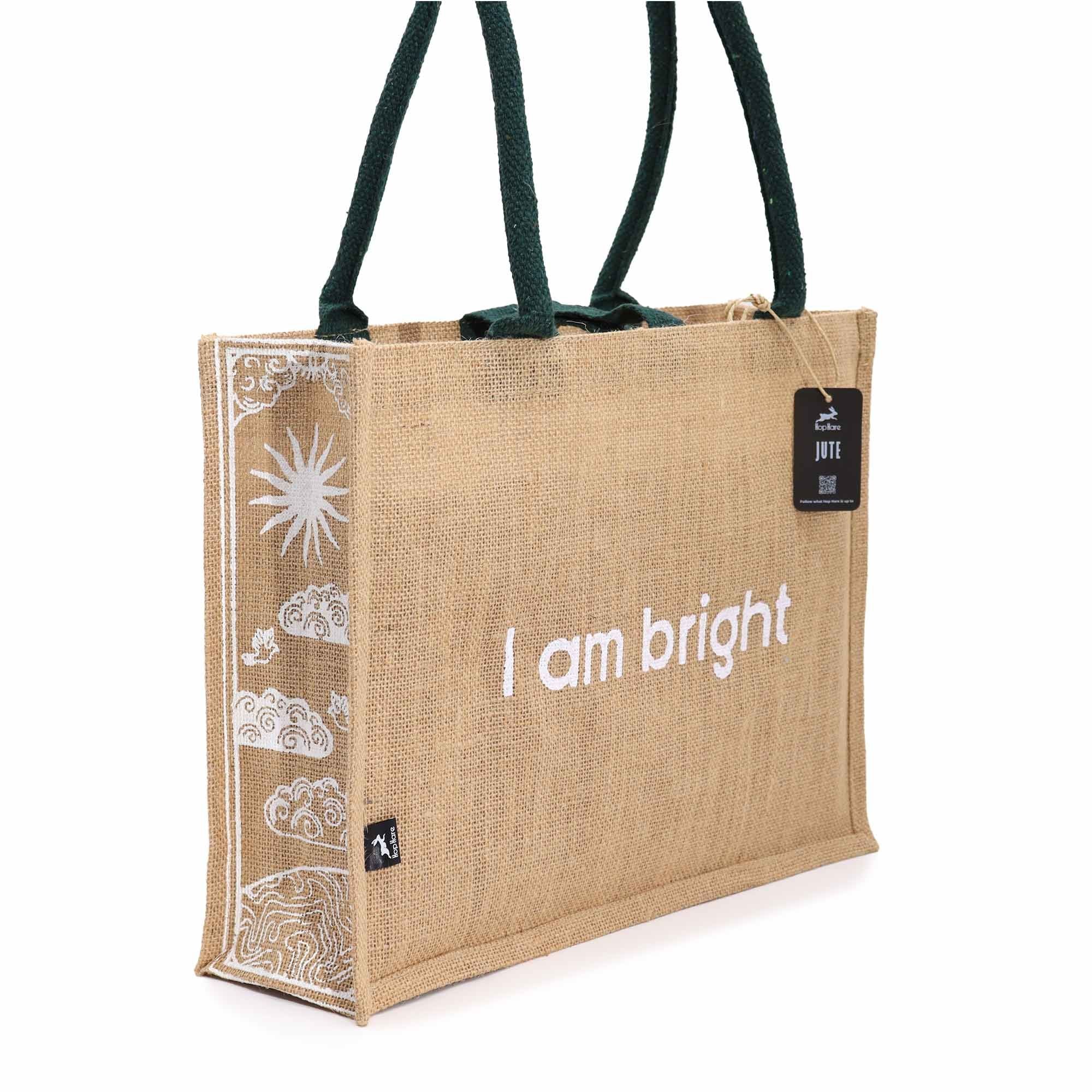 Bolsa Grande de Juta Hop Hare - Sou Brilhante