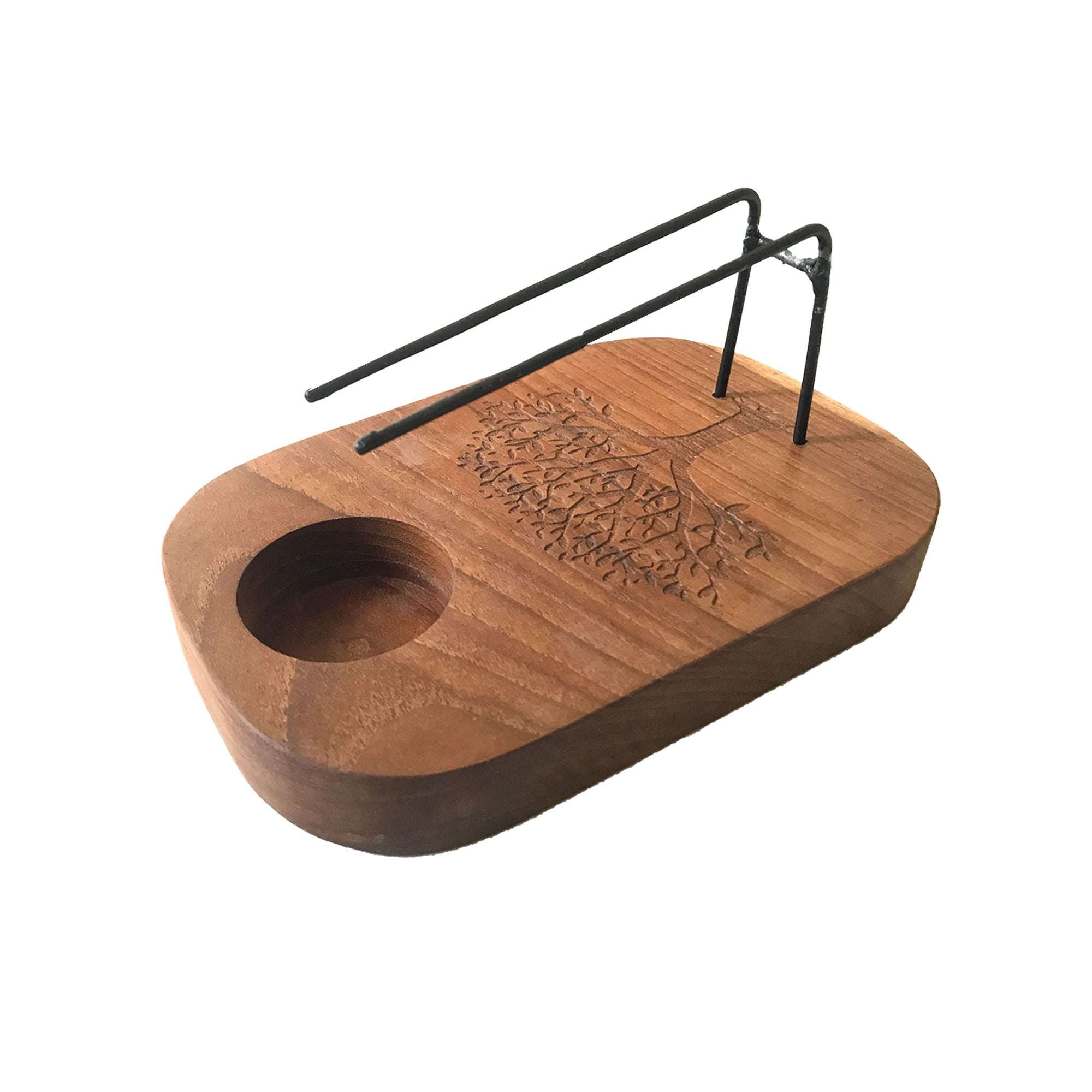 Aquecedor para Pau Santo em Madeira de Teca Árvore da Vida