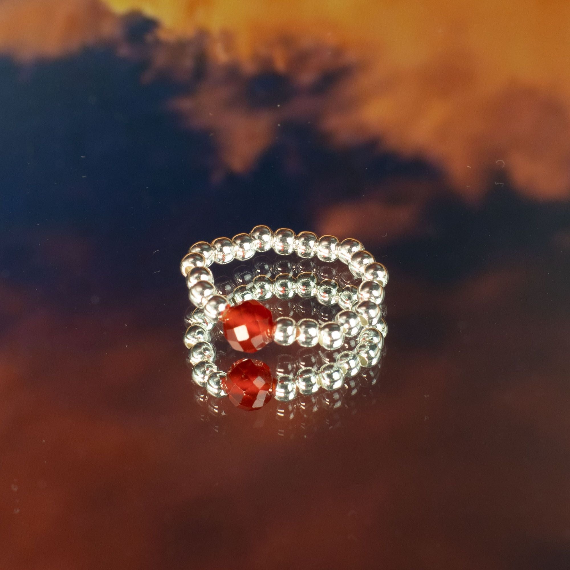 Conjunto de Anéis com Pedra Nymph – Lua de Sangue