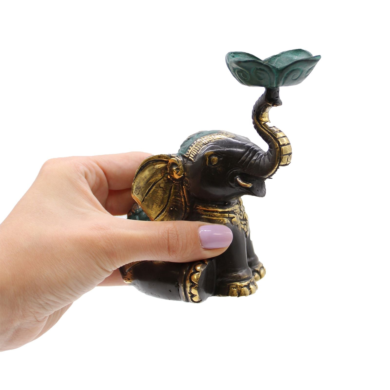 Porta-Velas / Incensário Elefante Médio
