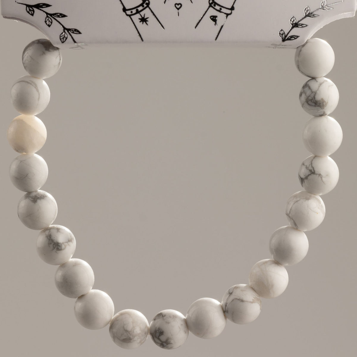 Pulseira de Poder Pequena (17cm x 6mm) - Howlita