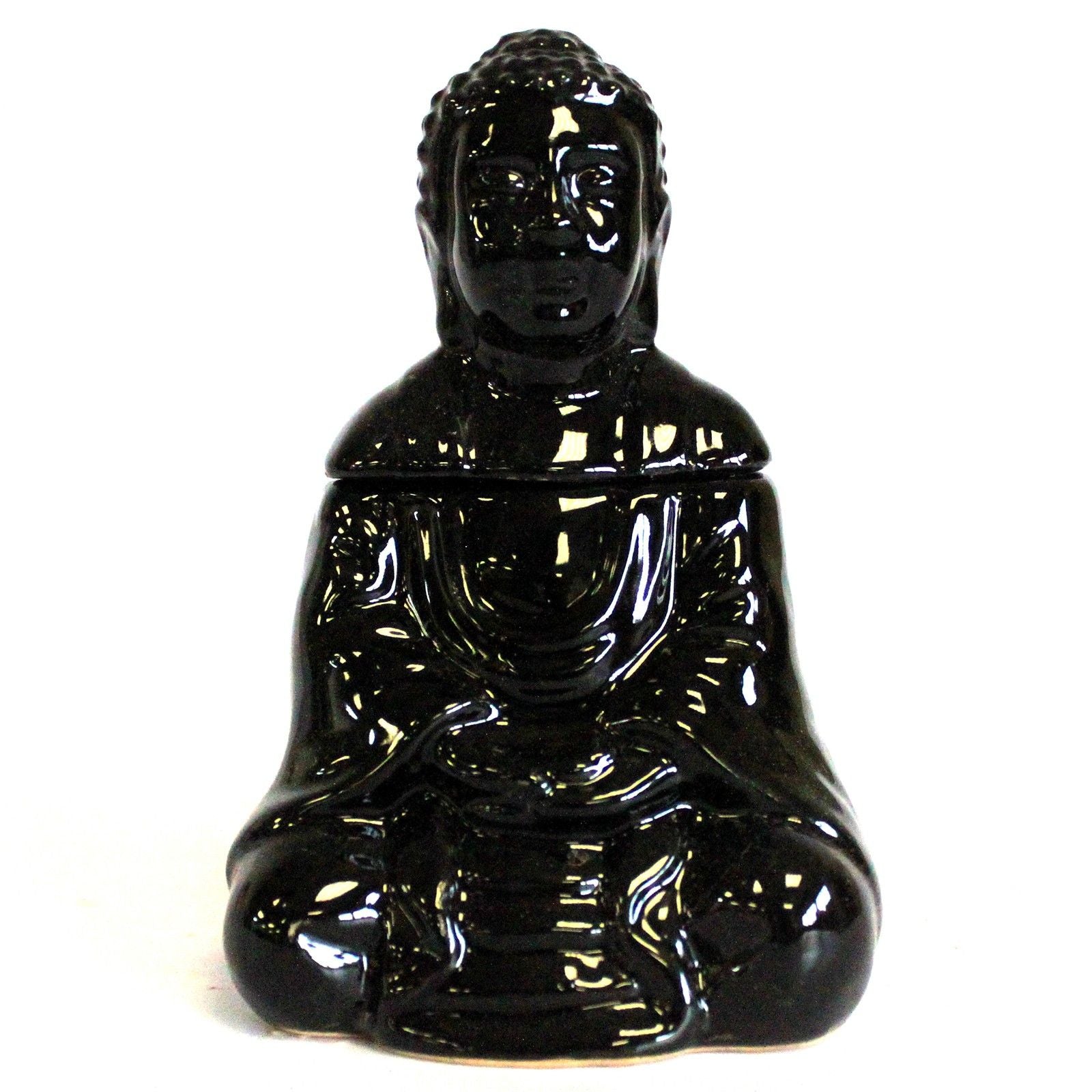 Queimador de Óleo Buda Sentado – Preto