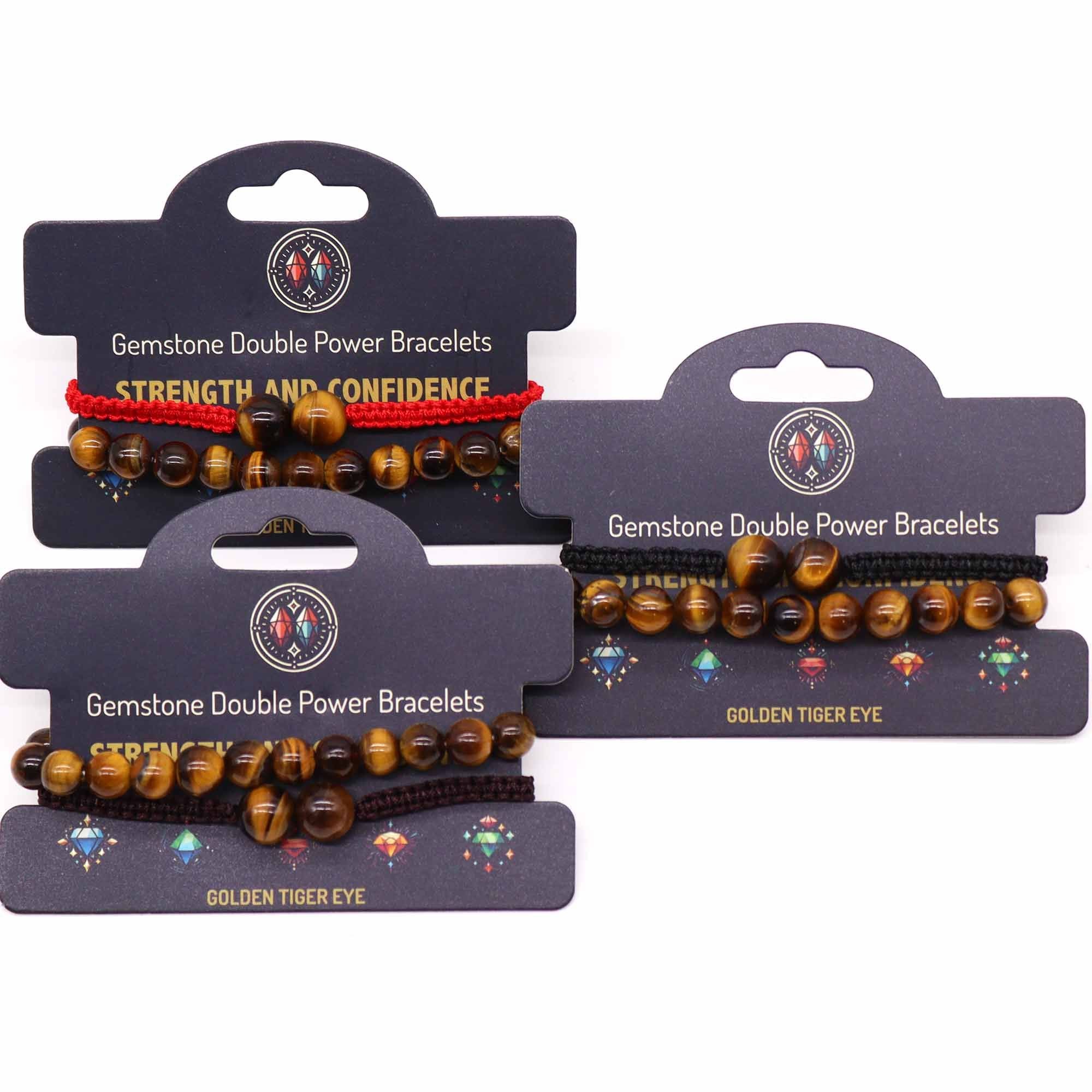 Double Power Bracelets in Natural Stones – Tiger's Eye