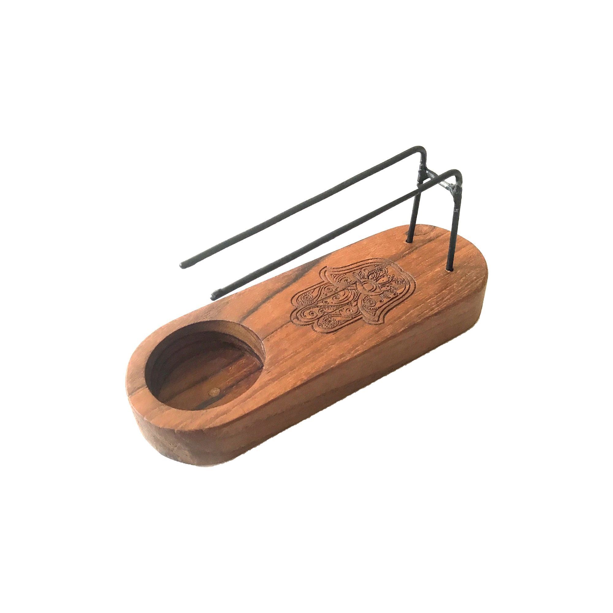 Aquecedor para Pau Santo Pequeno em Madeira de Teca Hamsa