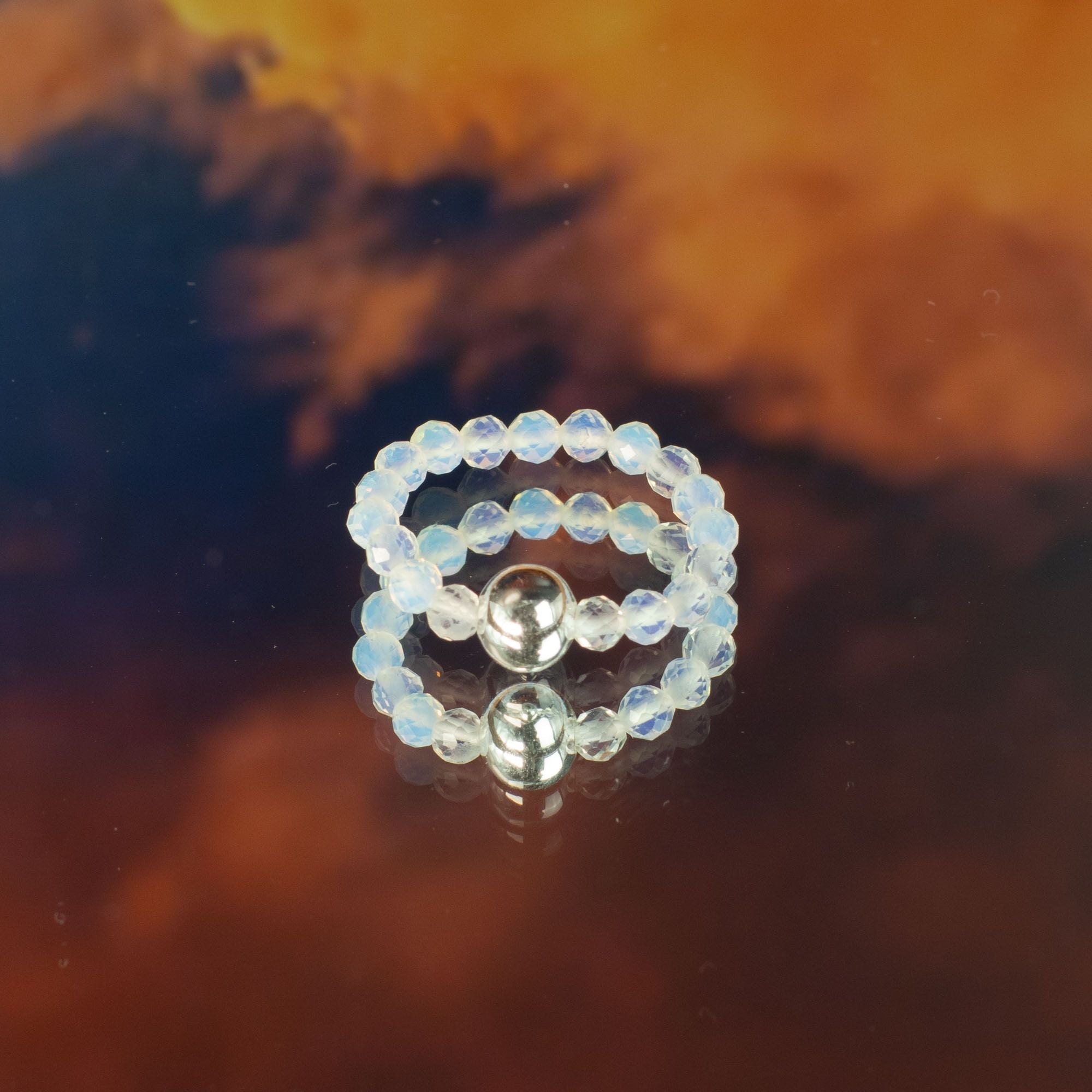 Conjunto de Anéis com Pedra Nymph – Lua de Sangue