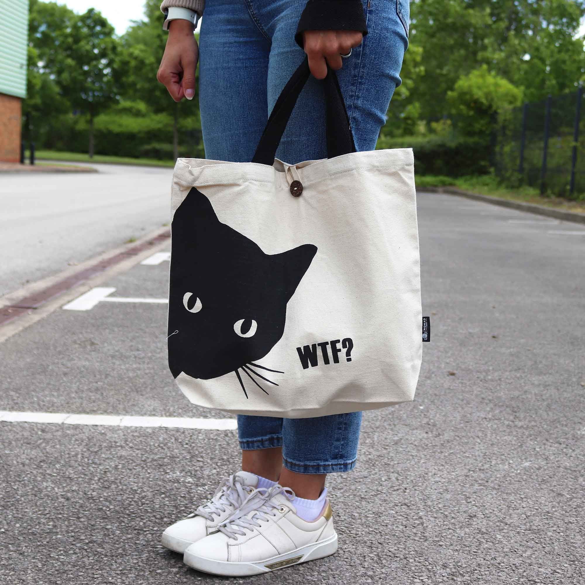 Bolsa de Algodão - Básica Icónica - Gato Negro