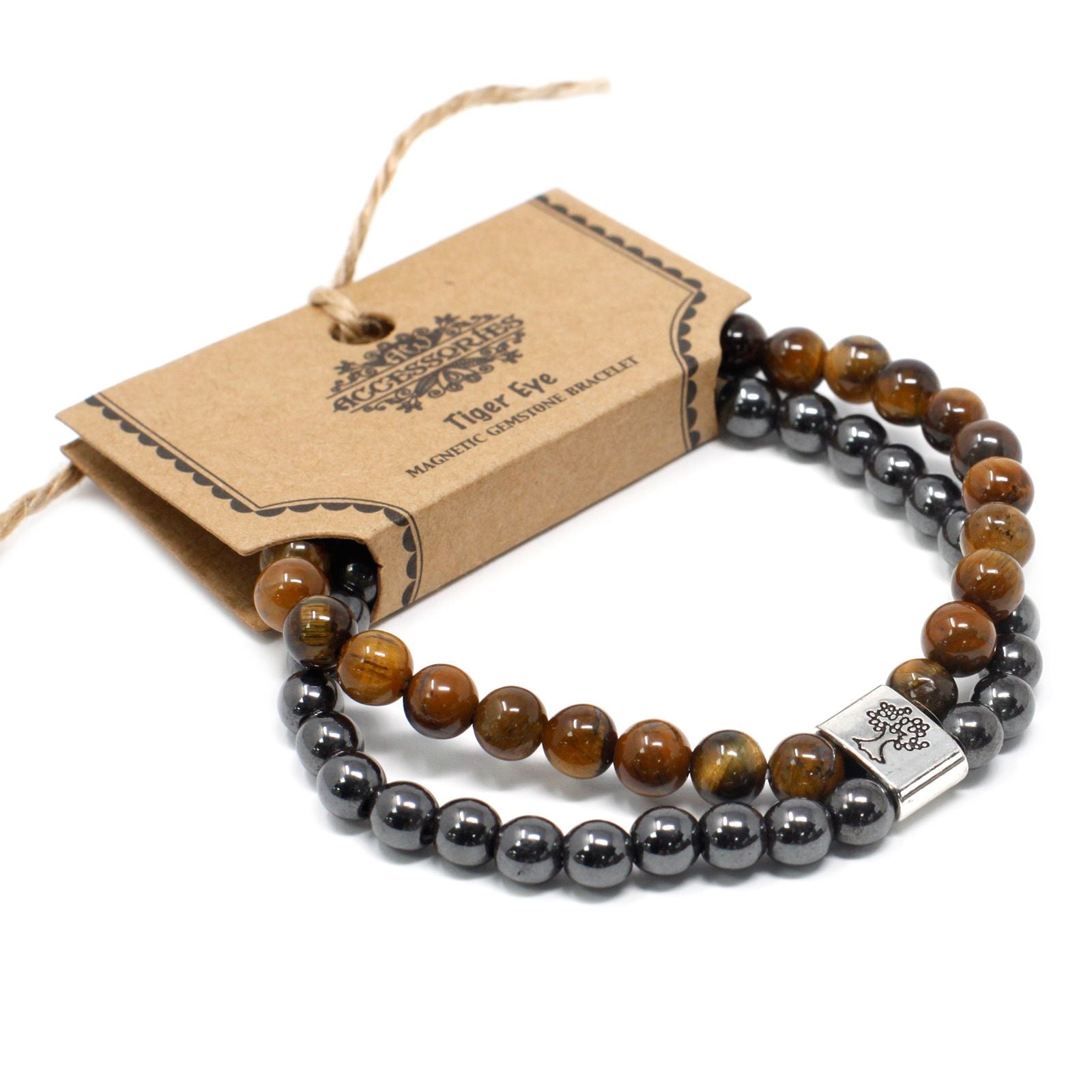 Magnetic Bracelet in Natural Stones – Tiger's Eye