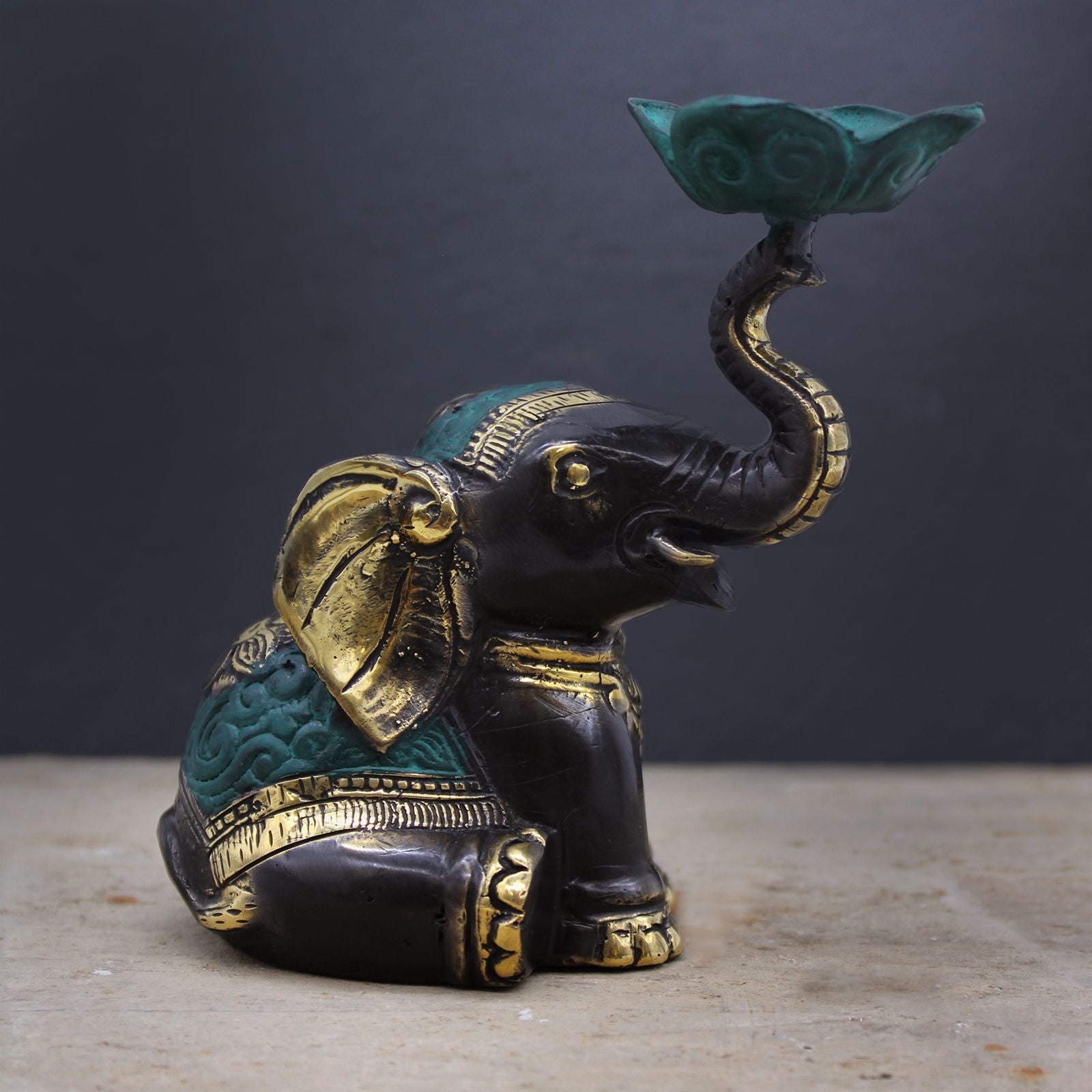 Medium Elephant Tealight Holder / Incense Burner