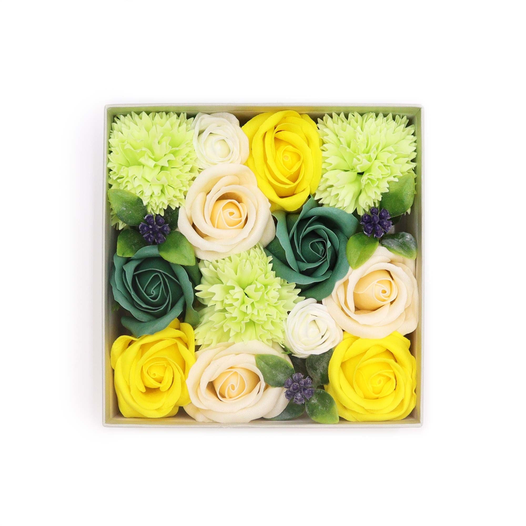Caixa Quadrada - Celebrações de Primavera - Amarelo e Verde
