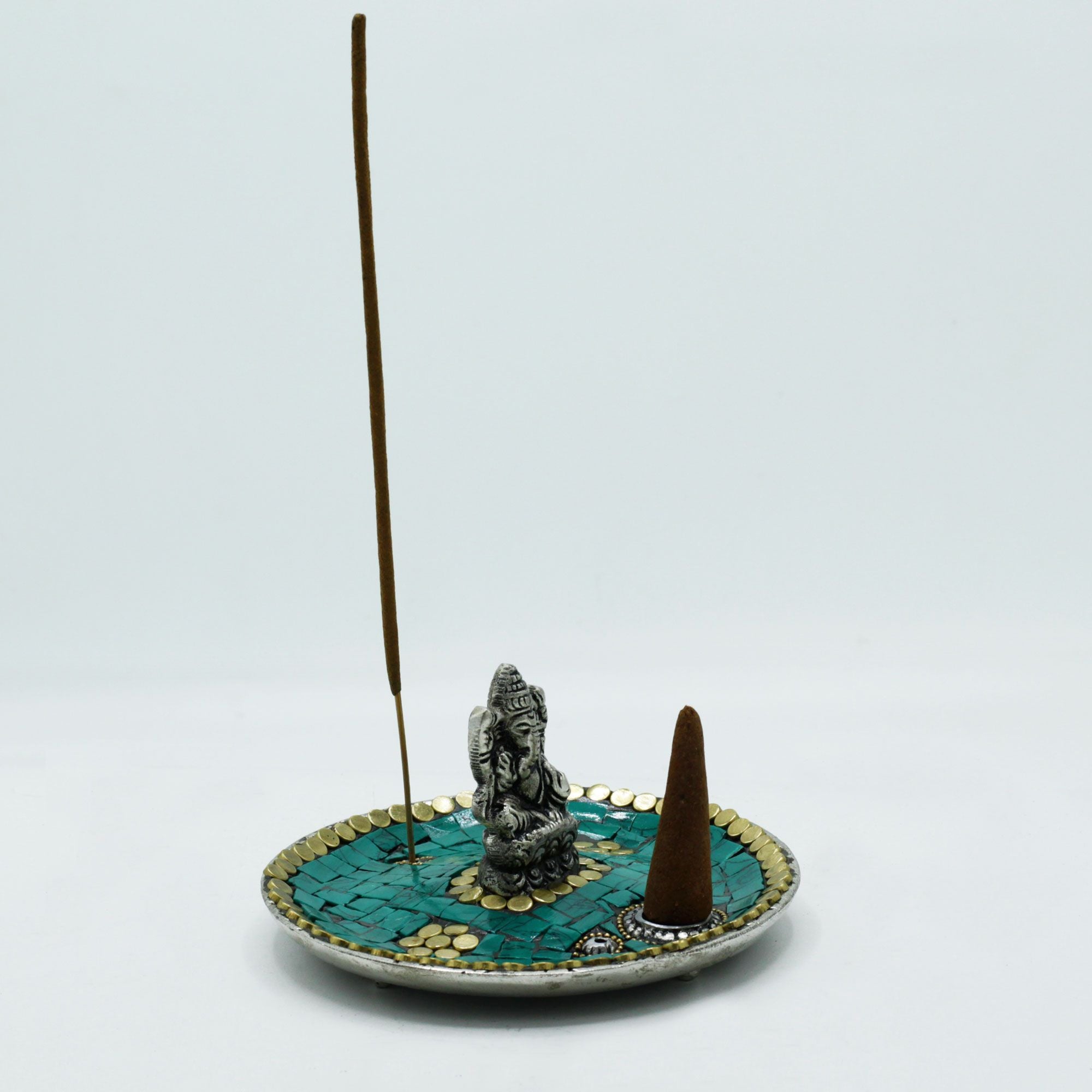 Placa Ganesh Decoração Tibetana para Cones e Varetas