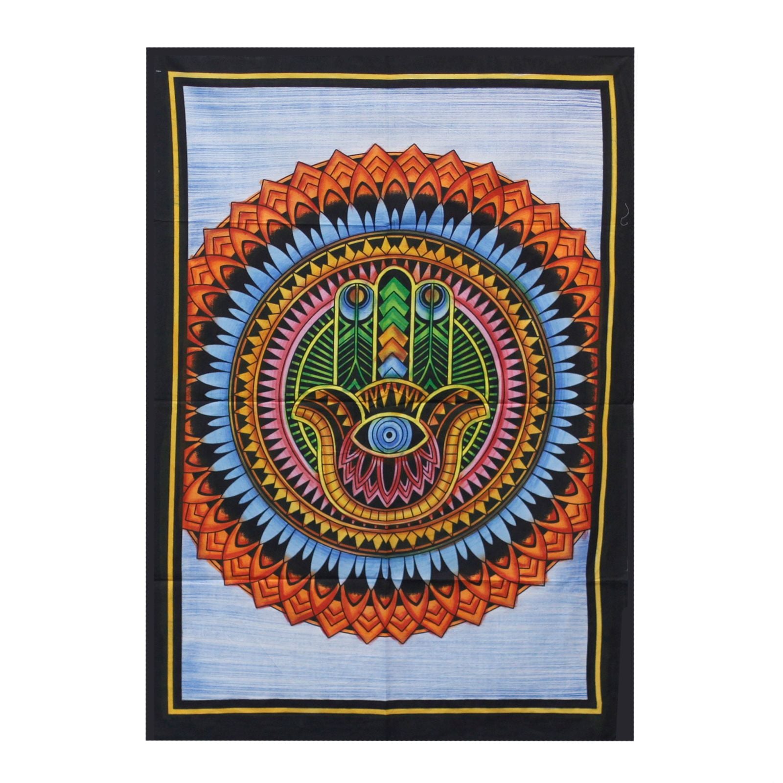 Arte de Parede em Algodão Hamsa