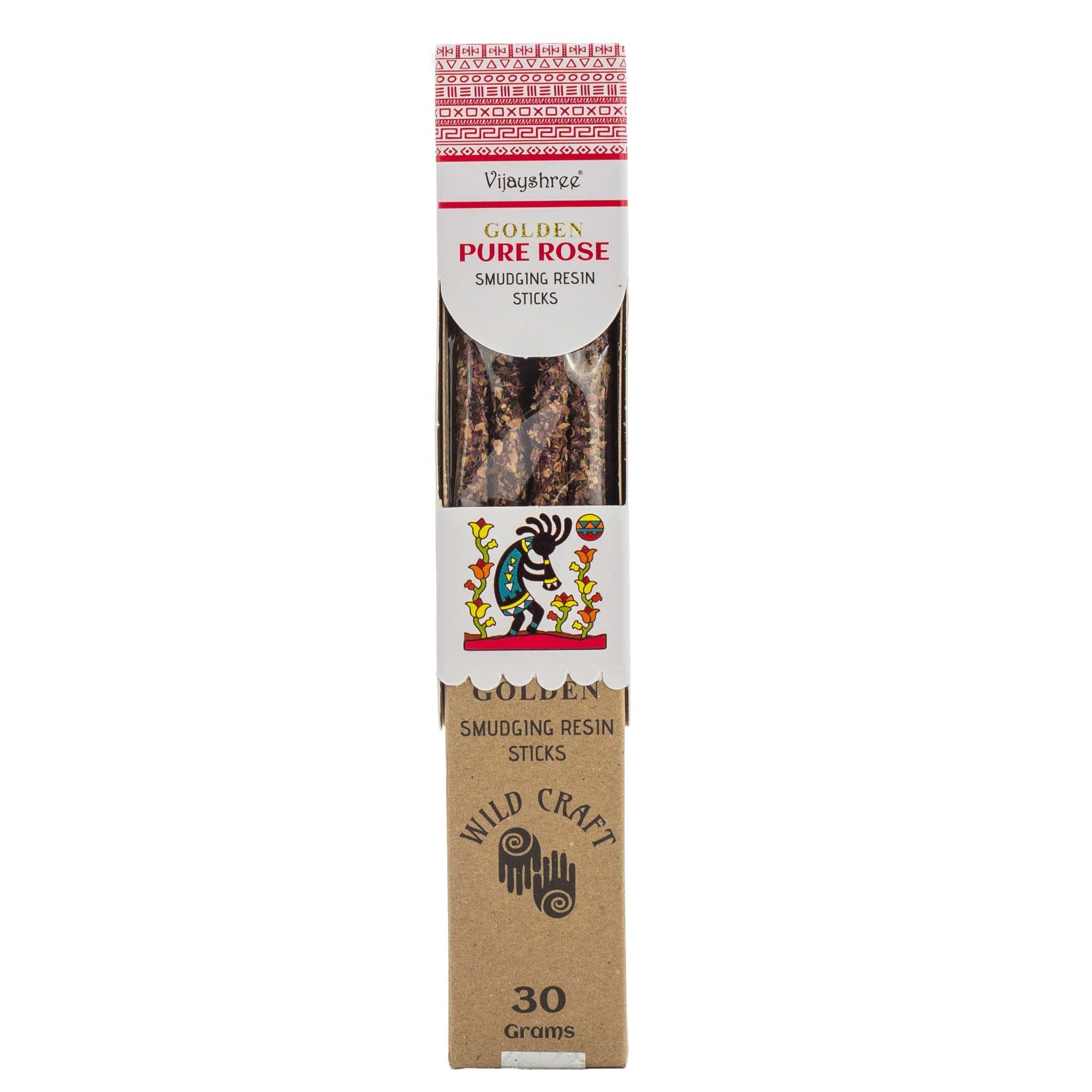 Varetas de resina para defumar Rosa Pura Dourada - 30 g (6 unidades)