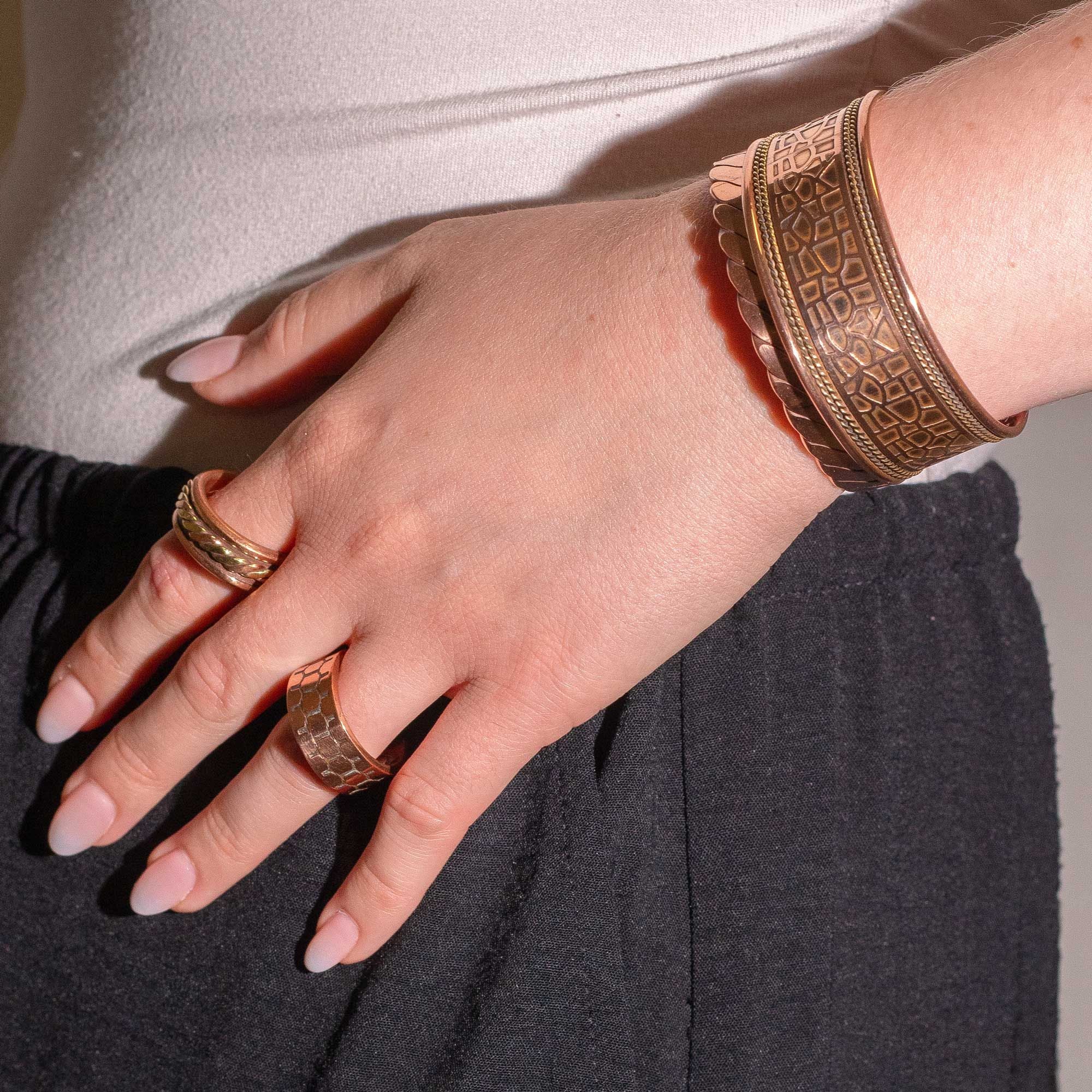 Copper Rings with Magnets – Assorted Designs and Sizes