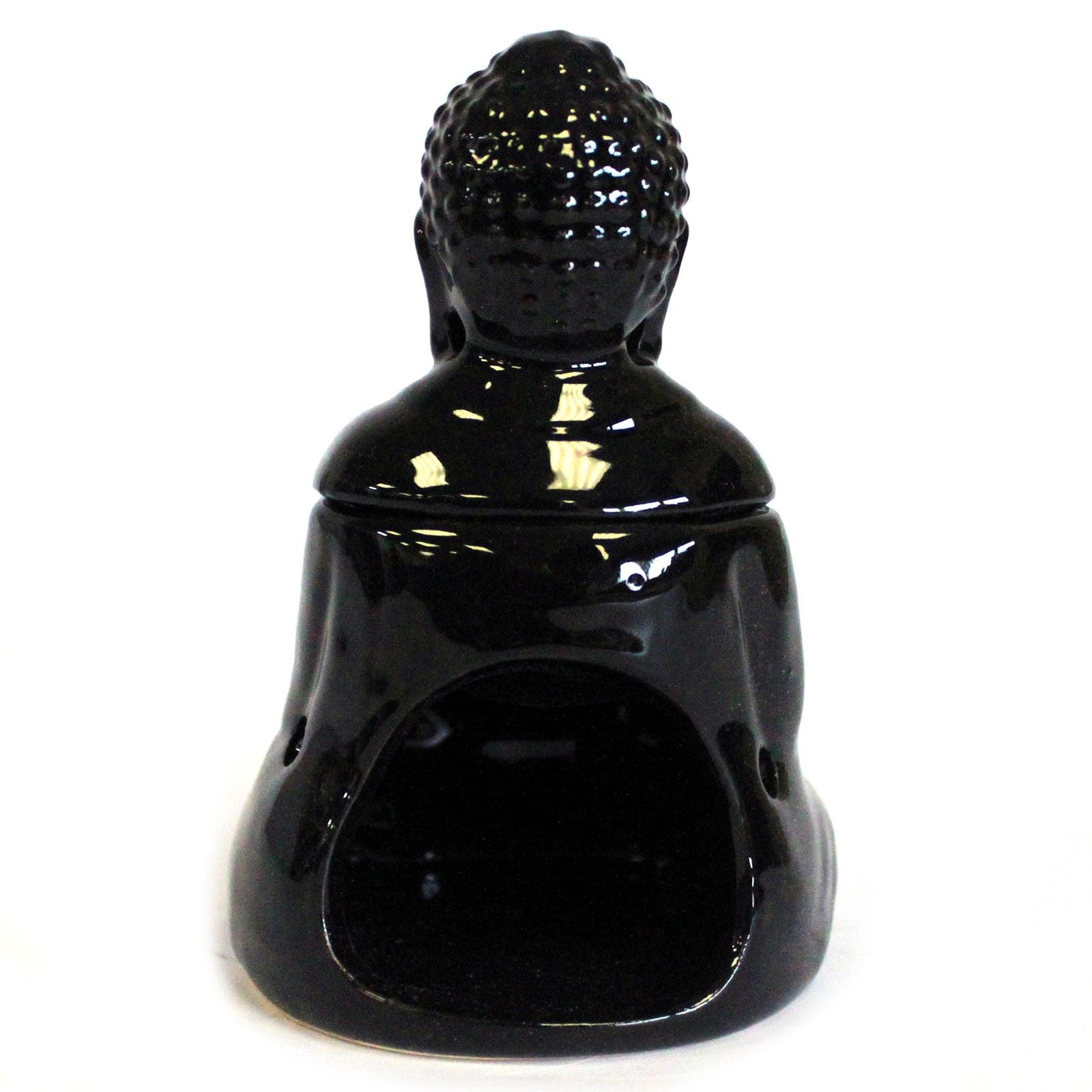 Queimador de Óleo Buda Sentado – Preto