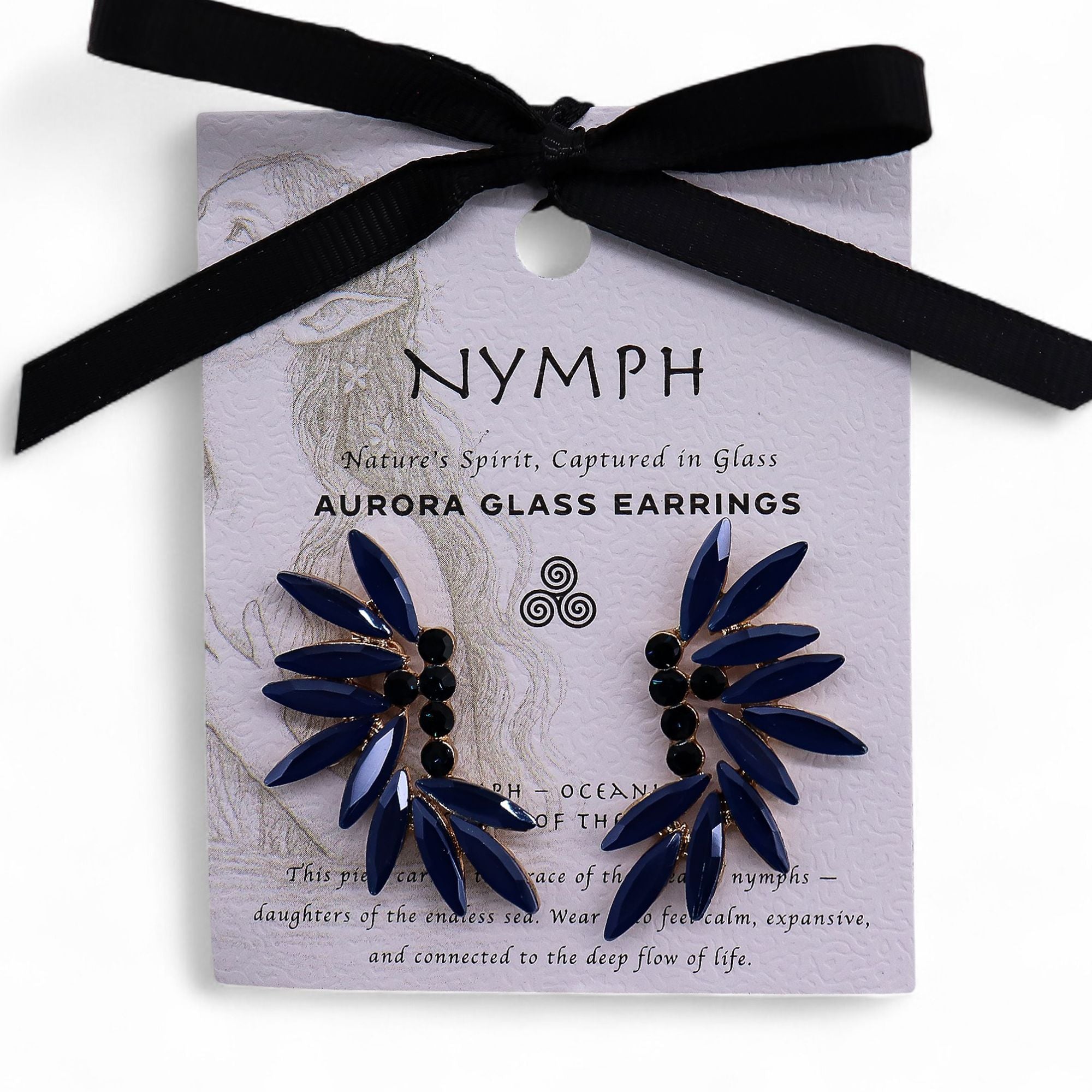 Brincos de Cristal Vintage - Fadas - Azul