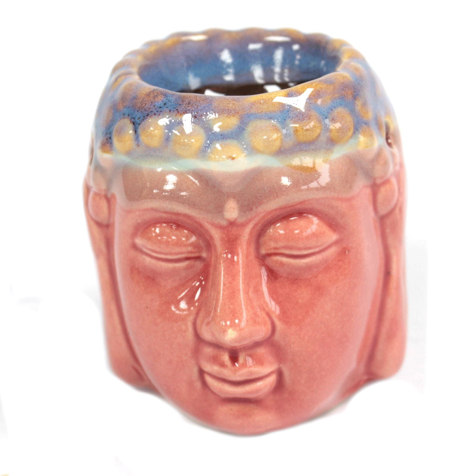 Queimador de Óleo Buda Rosto – Rosa e Azul