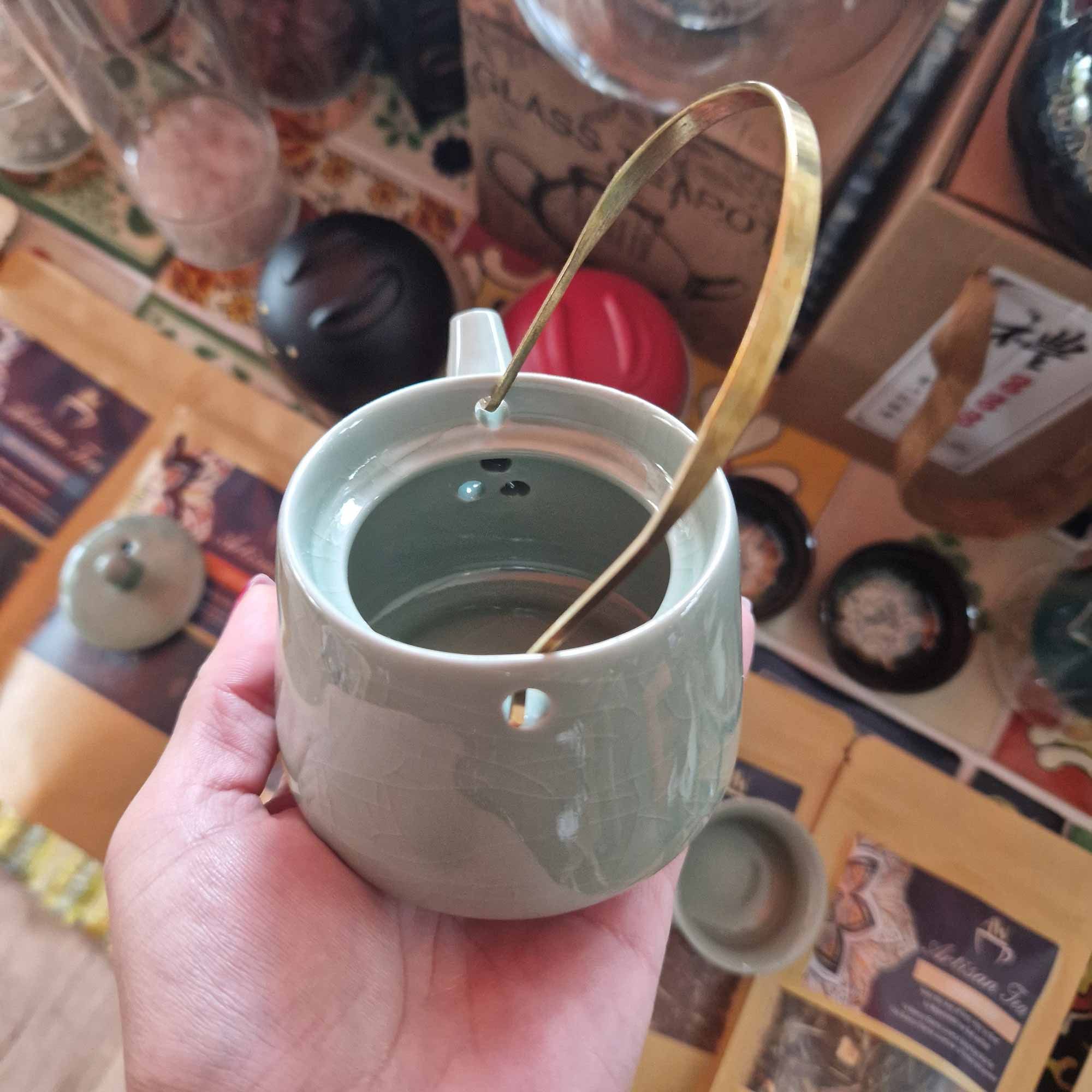 Conjunto de Bule Verde – Bule e Duas Chávenas