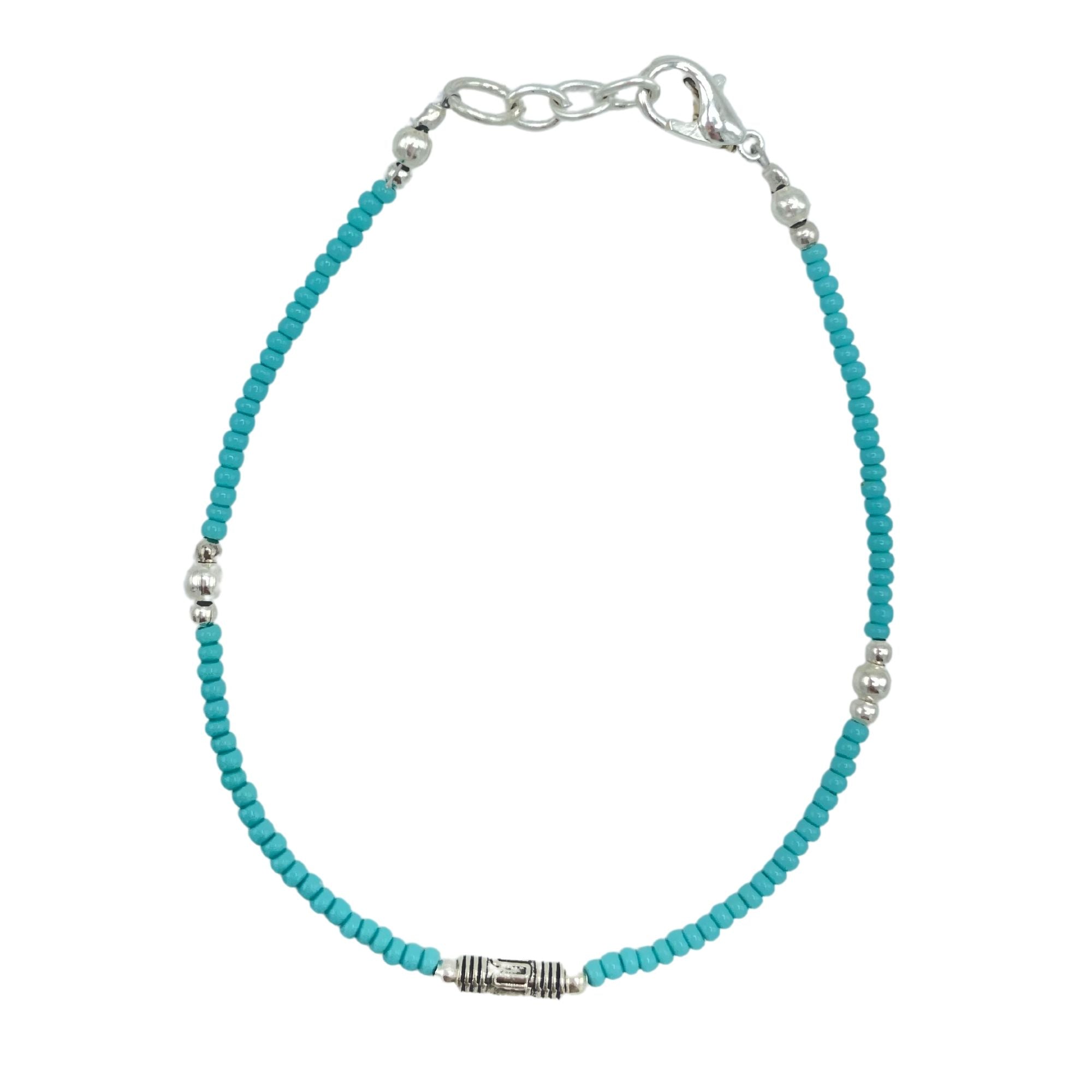 Pulseira Nepalesa de Gemas Extrafinas - Turquesa e Lágrima