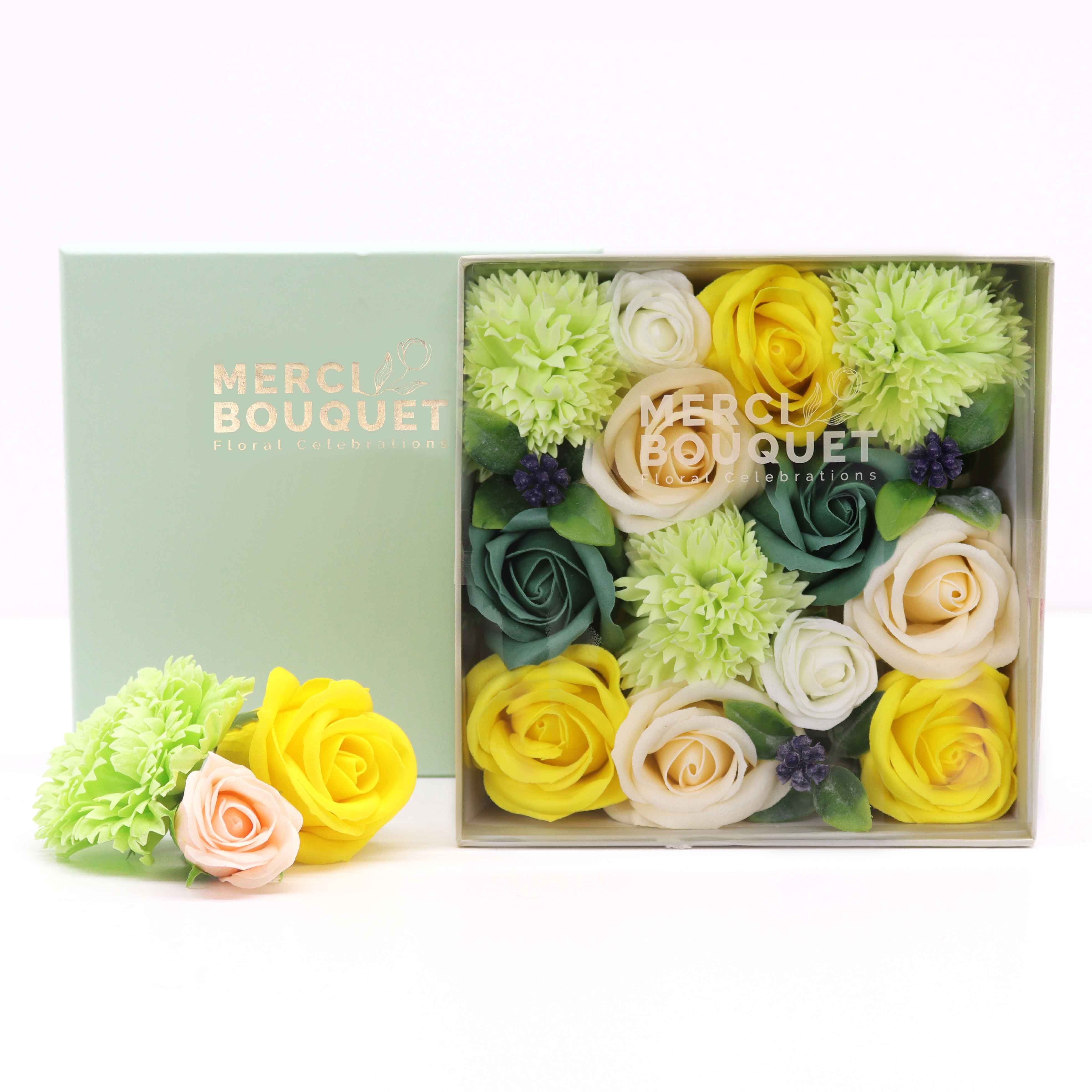 Caixa Quadrada - Celebrações de Primavera - Amarelo e Verde