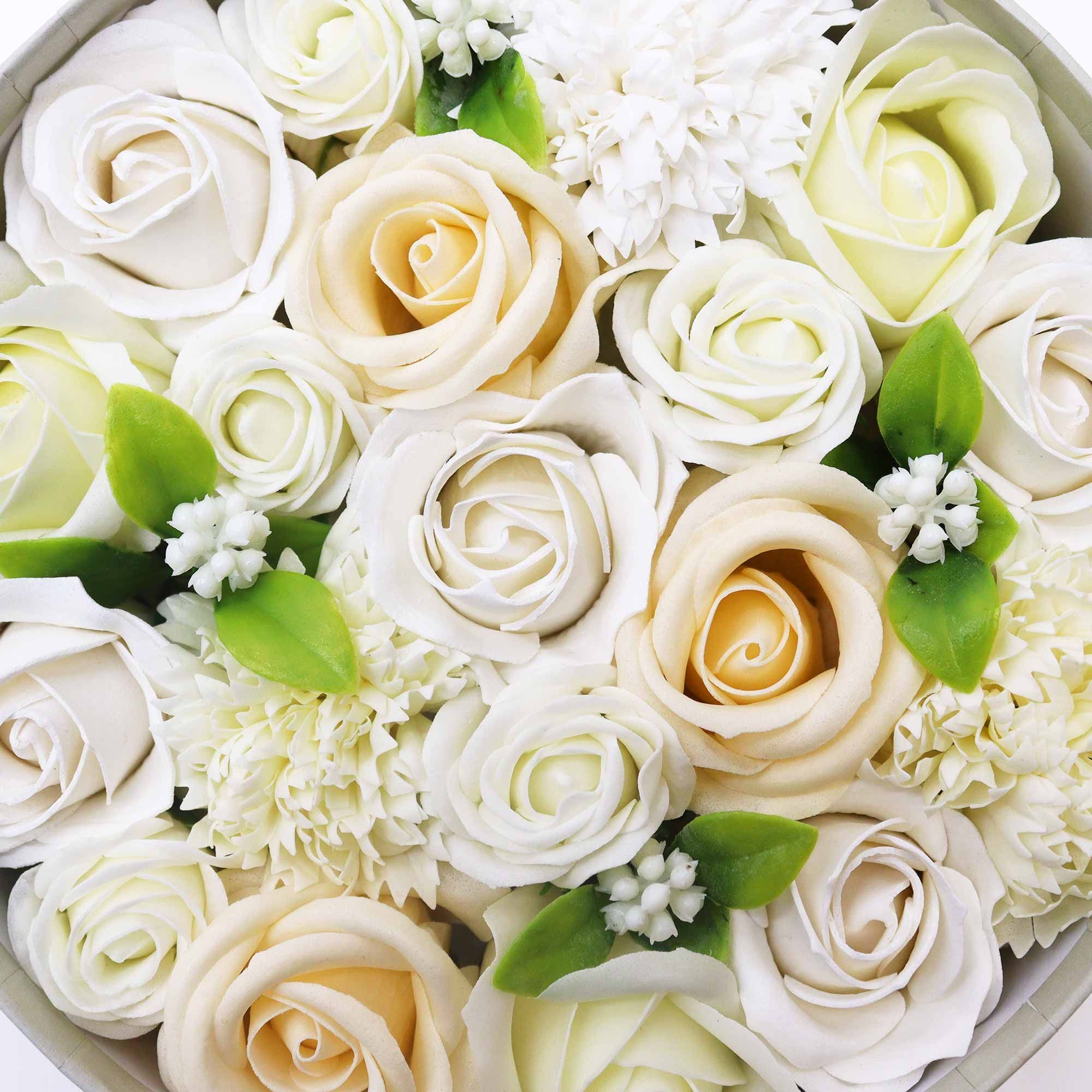 Caixa Redonda - Bênçãos de Casamento - Branco e Marfim