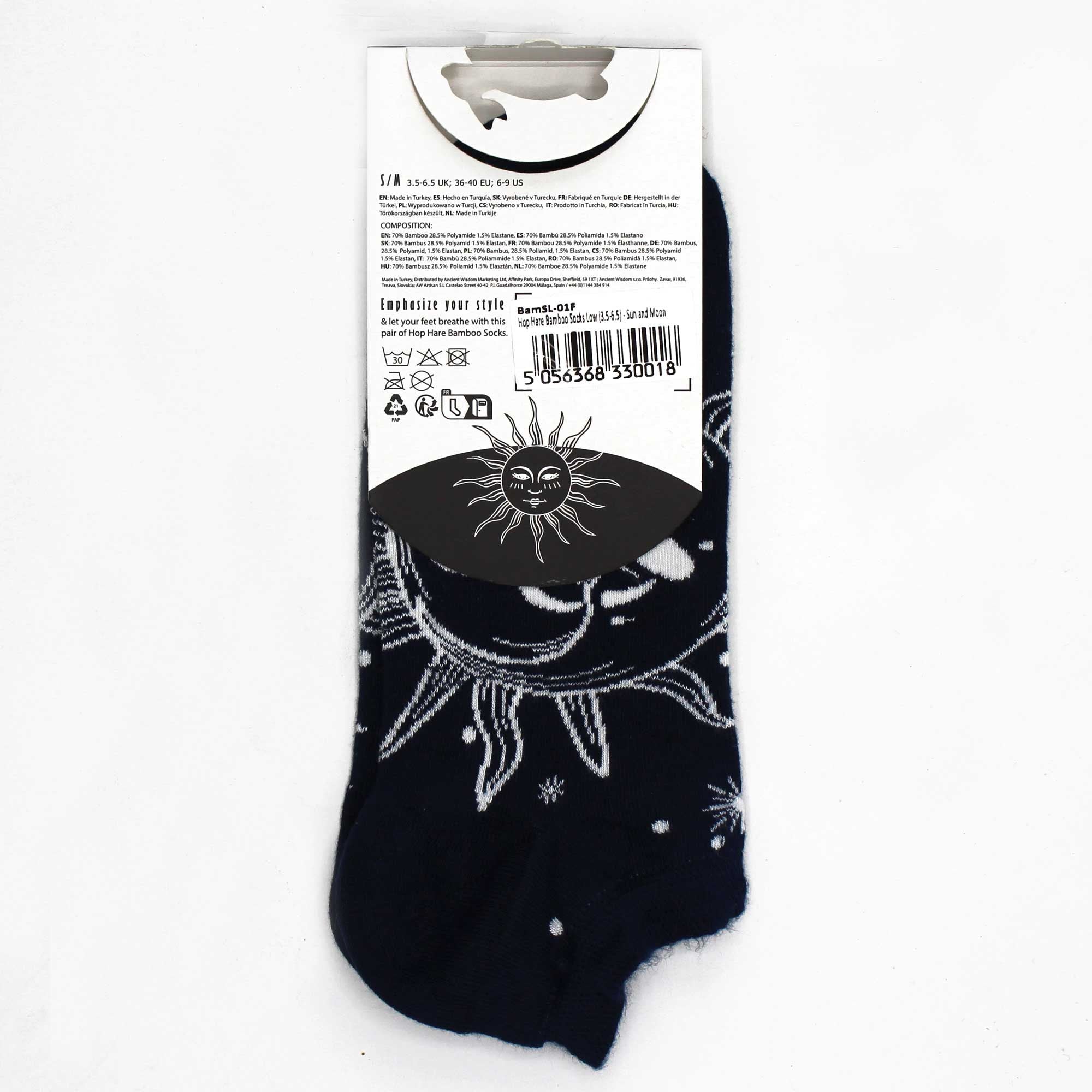 Soquetes de bambu Hop Hare S/M 36-40 - Sol e Lua