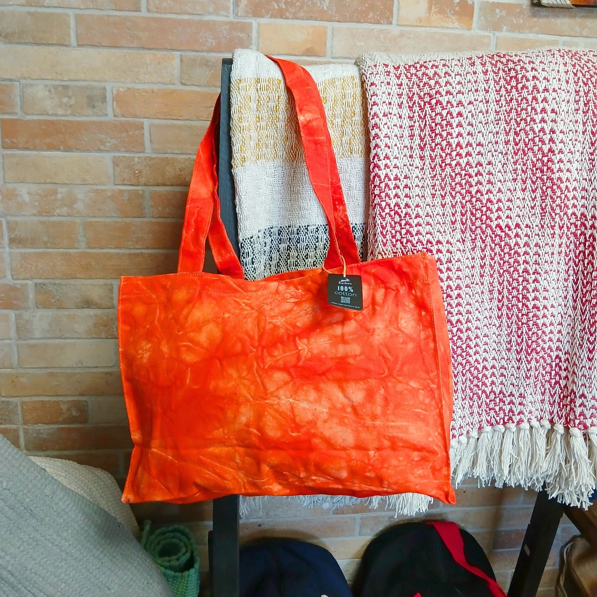 Bolsa de Mão - Efeito Lavado Laranja Deserto