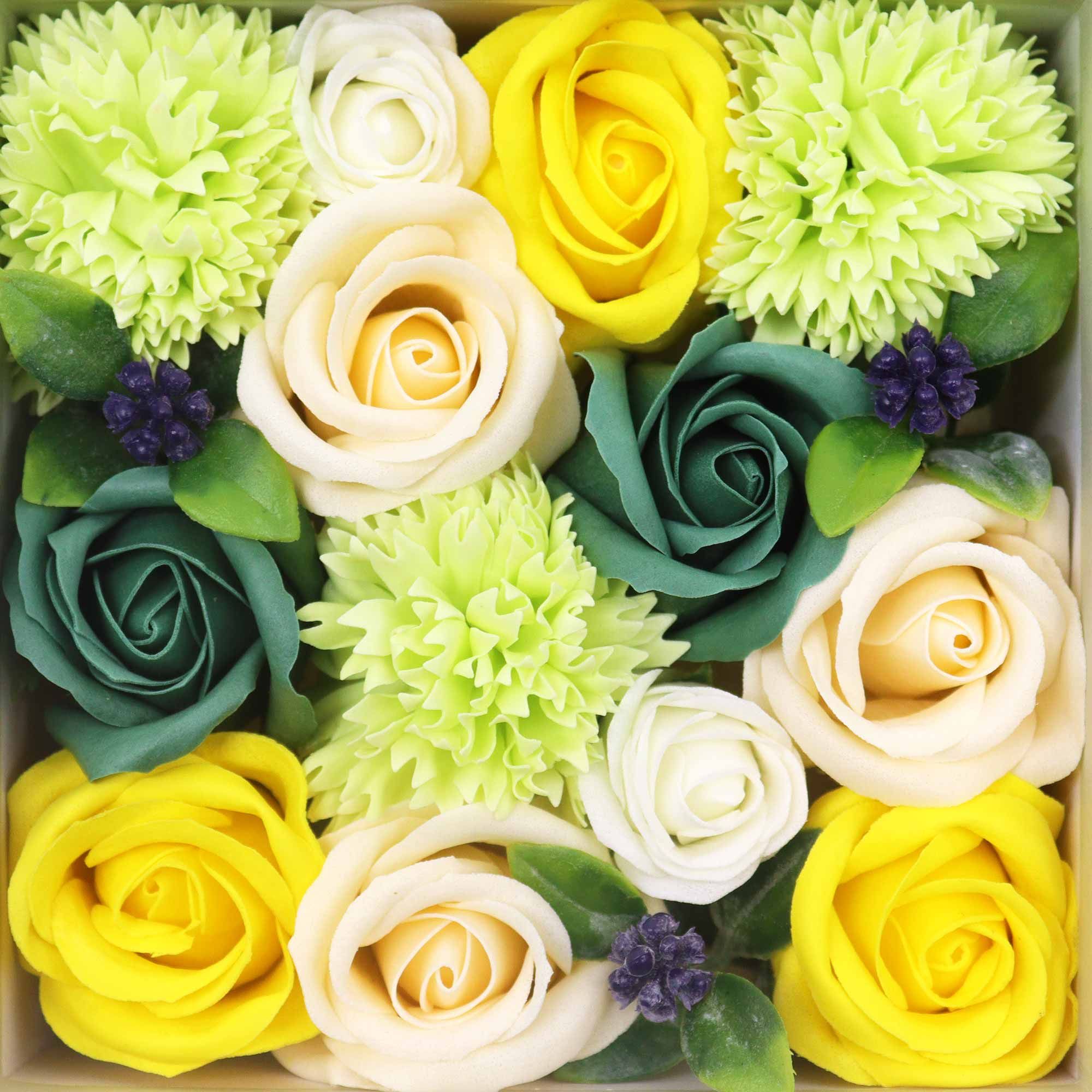 Caixa Quadrada - Celebrações de Primavera - Amarelo e Verde