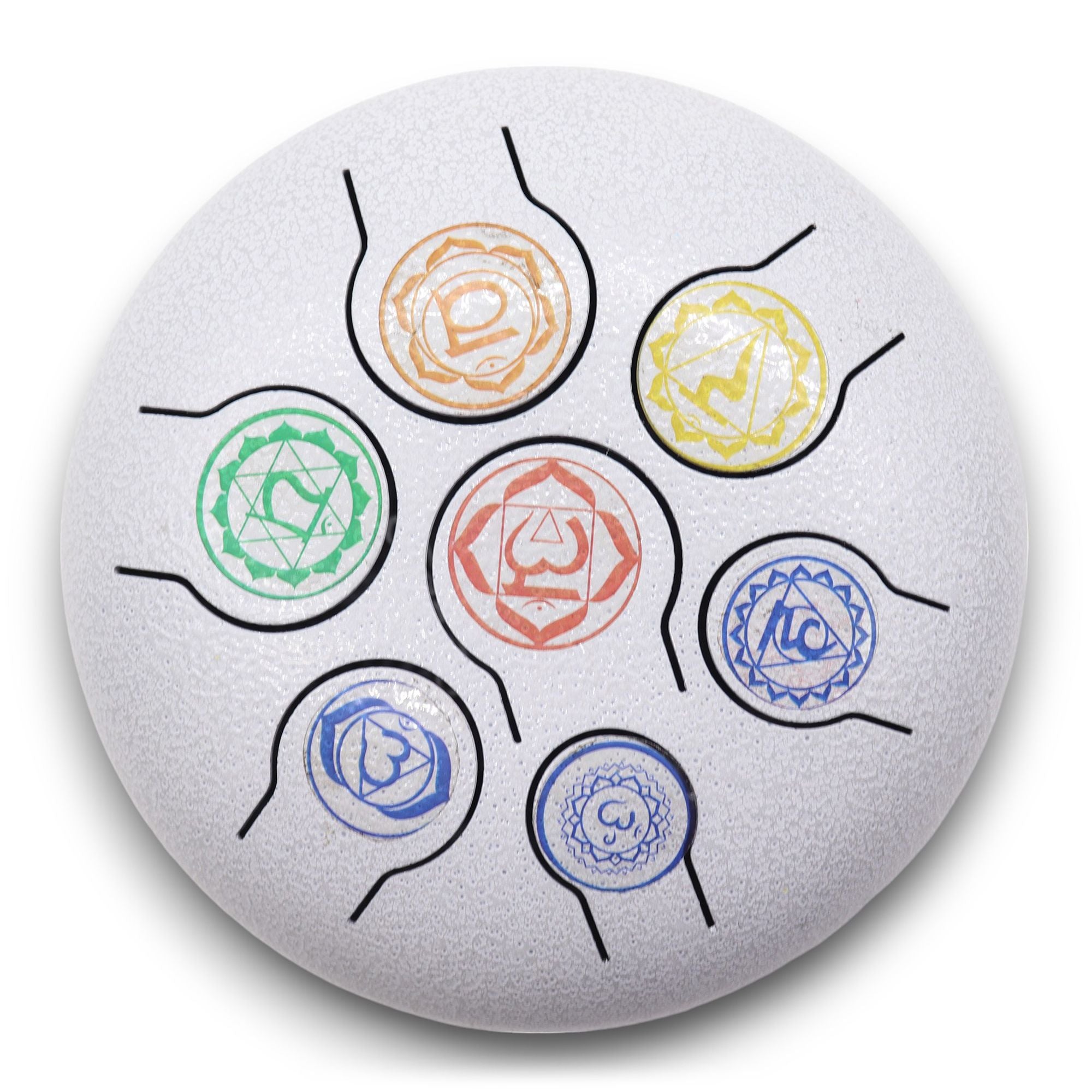 Tambor Hapi Médio 7 Chakras - 17x13 cm