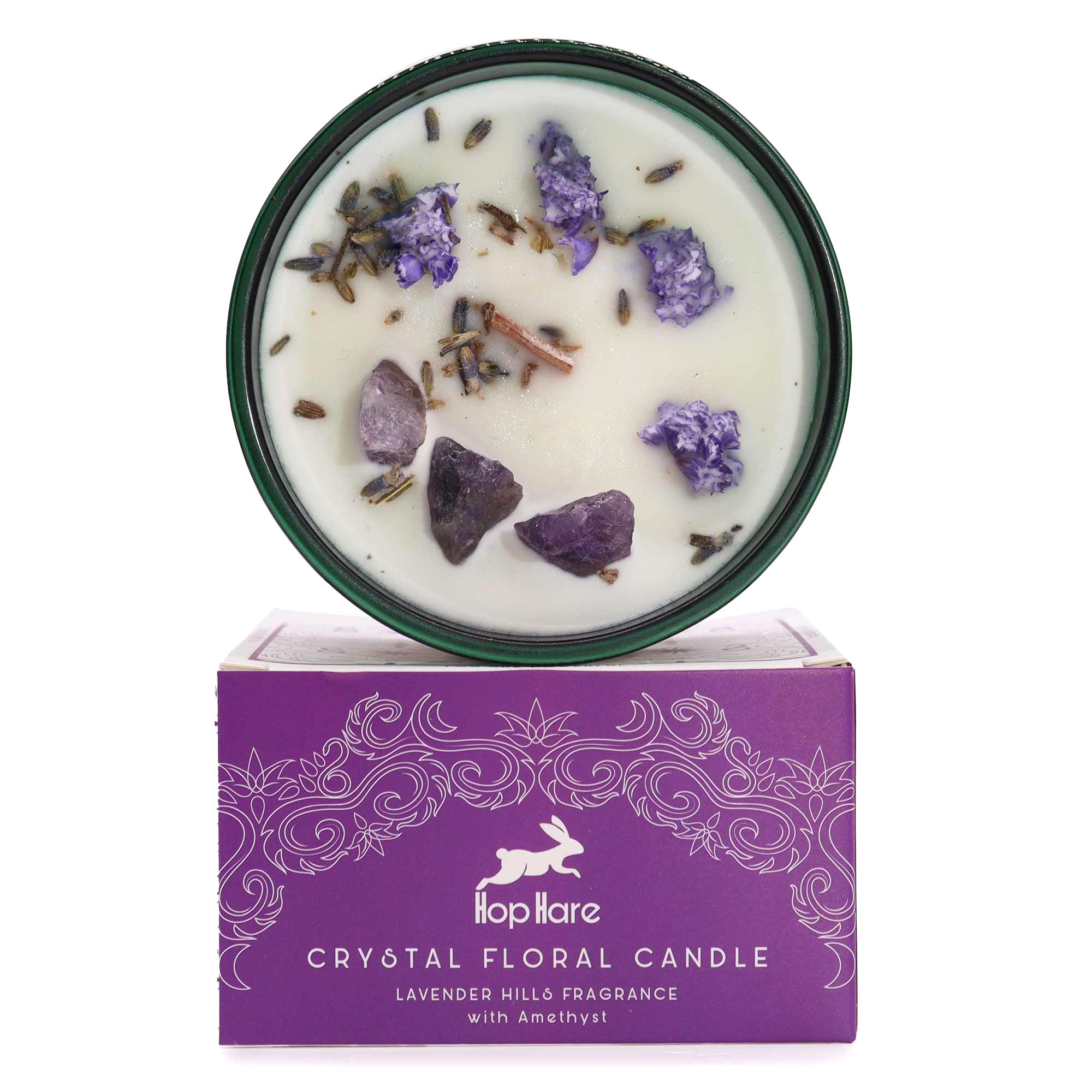 Vela Floral Mágica com Cristal Hop Hare Lua