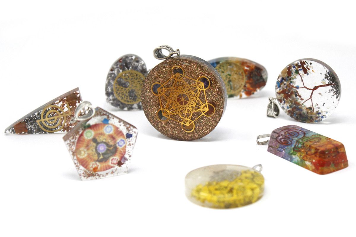 Pendente de Orgonite - Arco-Íris