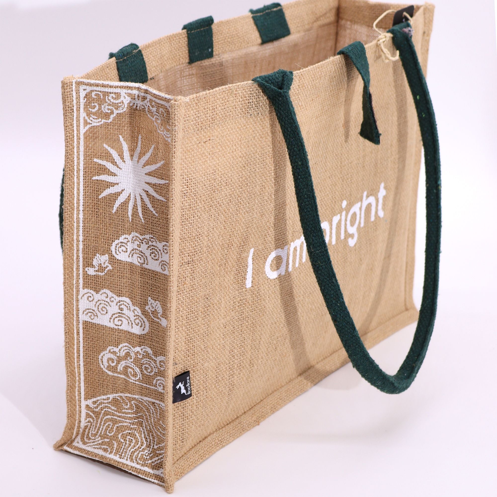 Bolsa Grande de Juta Hop Hare - Sou Brilhante