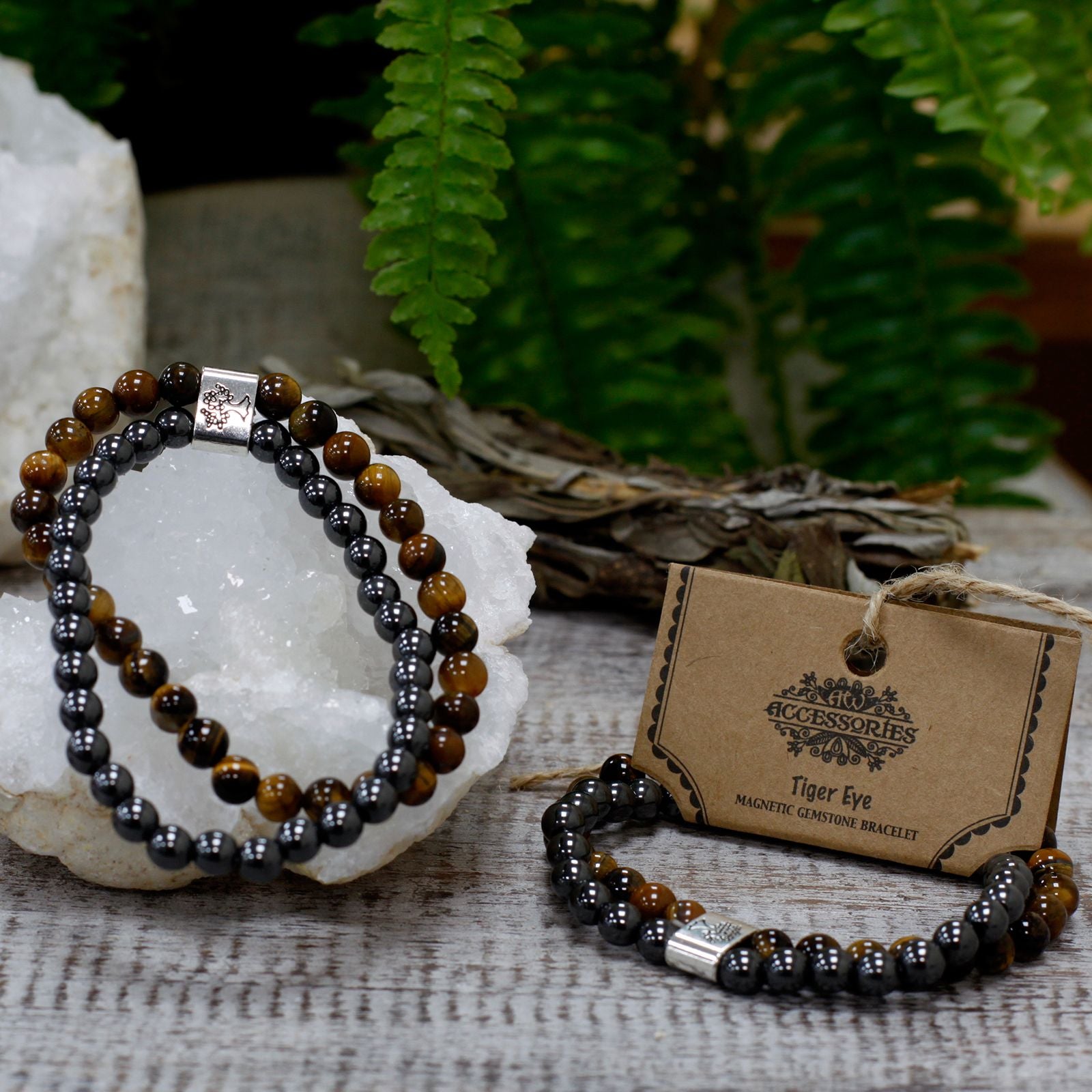 Magnetic Bracelet in Natural Stones – Tiger's Eye