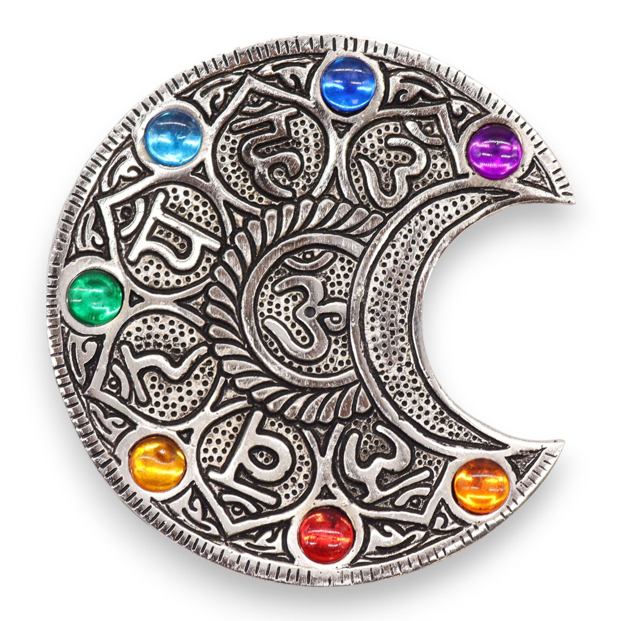 Suporte de Incenso Lua Sete Chakras