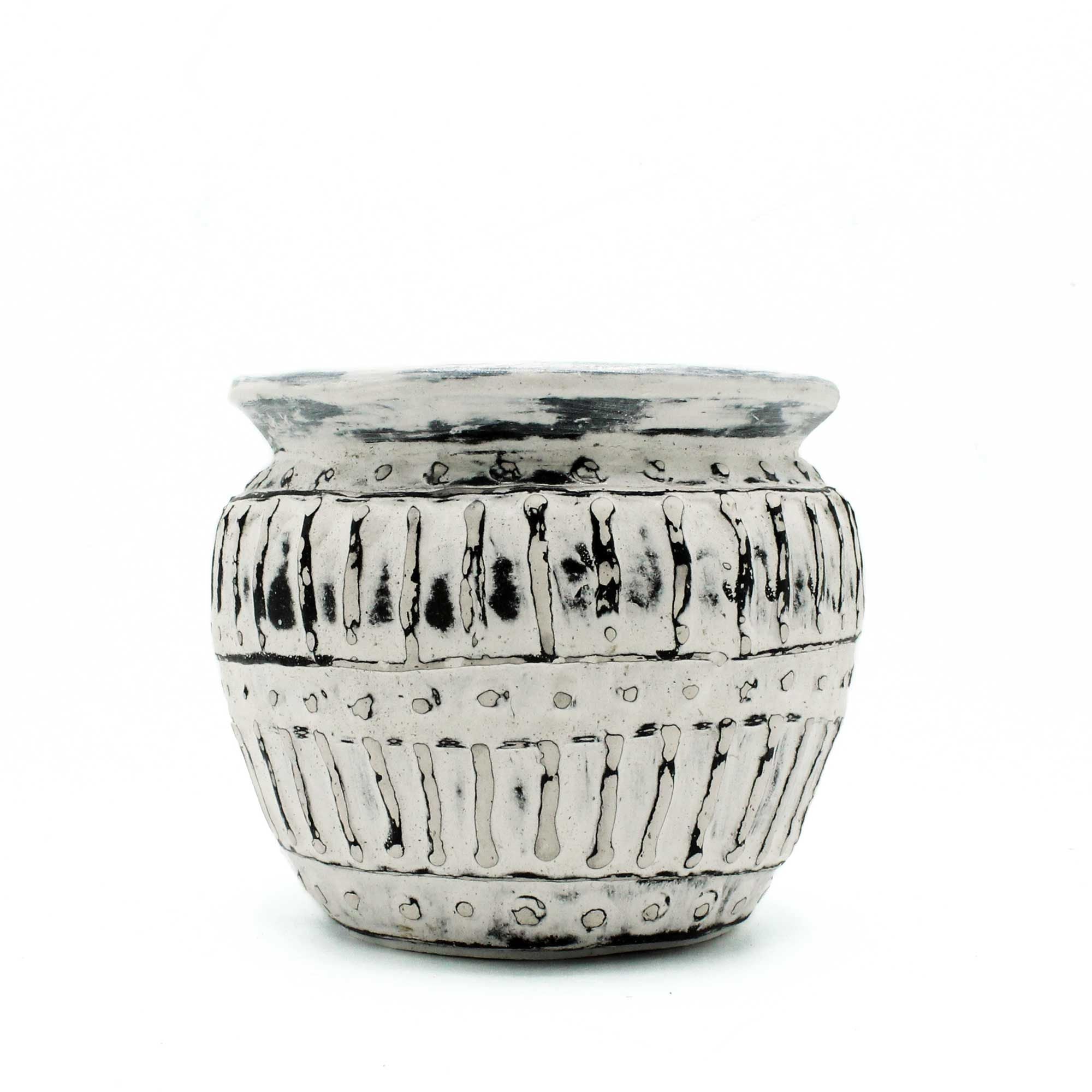 Vaso de Barro Grego Creme