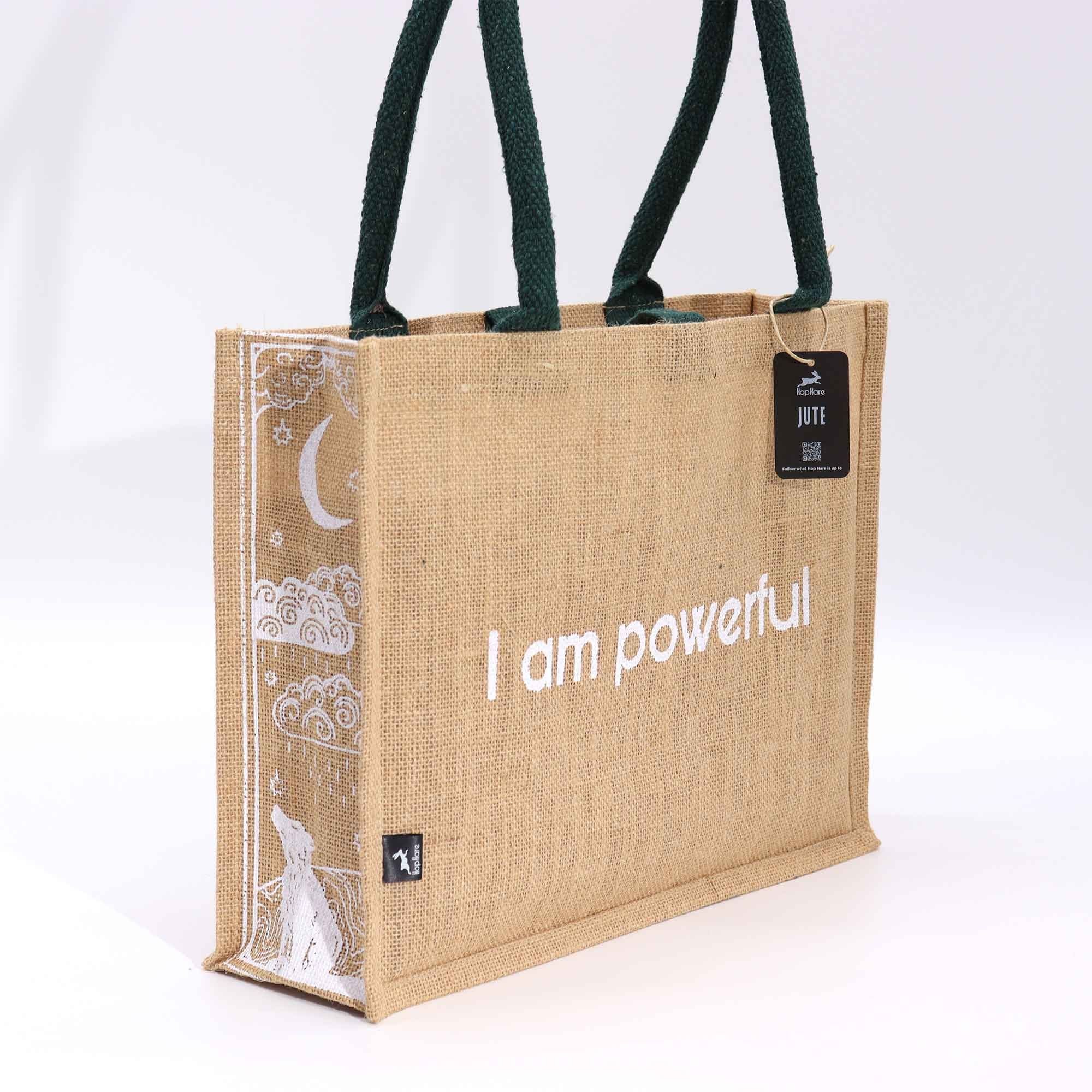 Bolsa Grande de Juta Hop Hare - Sou Poderosa