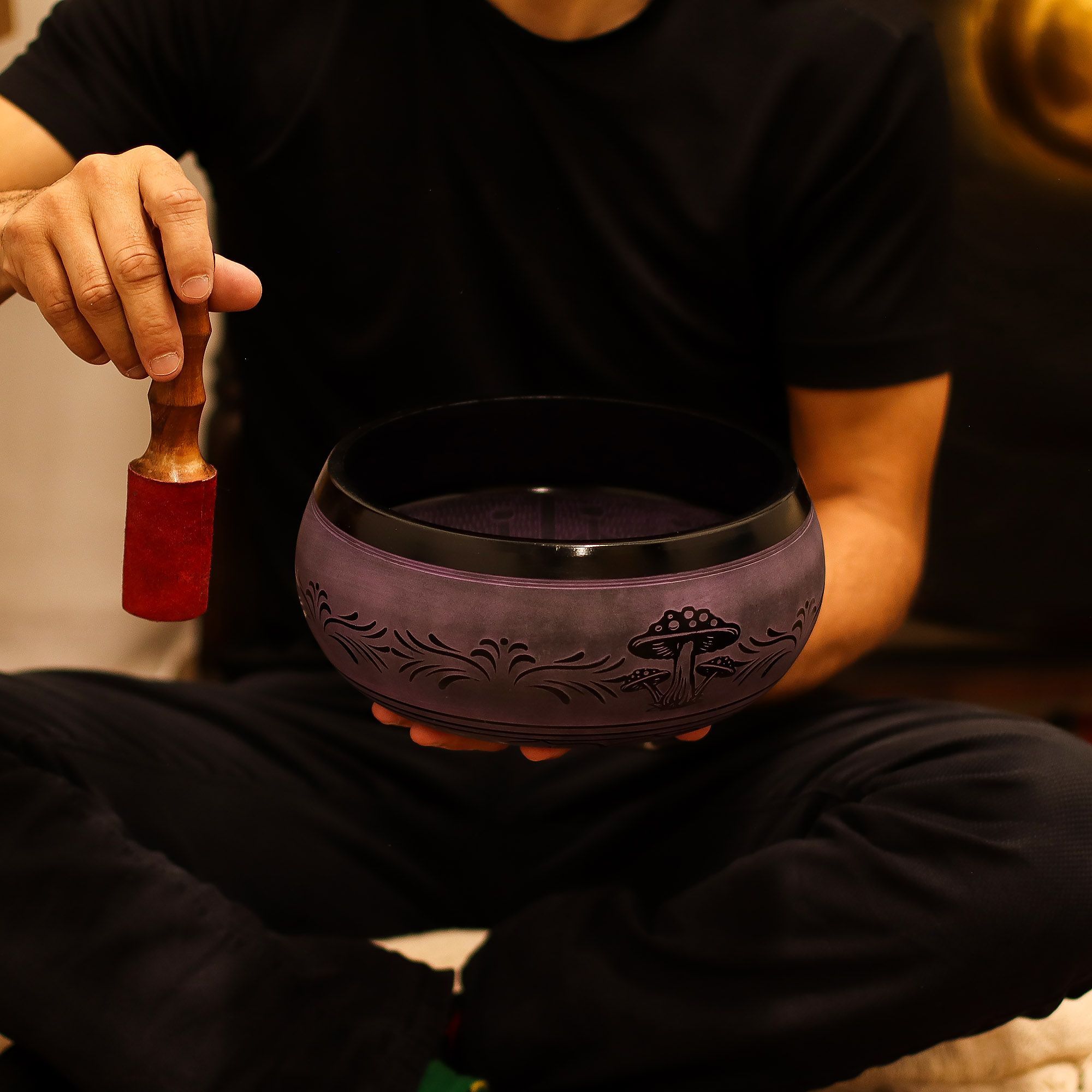 Cuenco Tibetano en Forma de Hongo – Purple Haze
