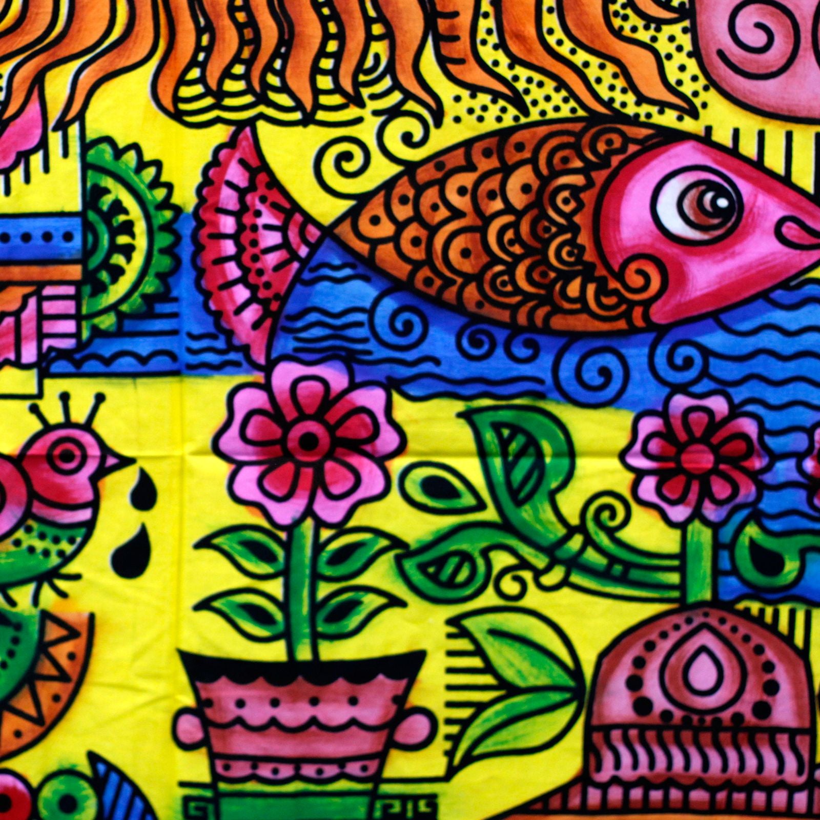 Arte de Parede em Algodão Sol
