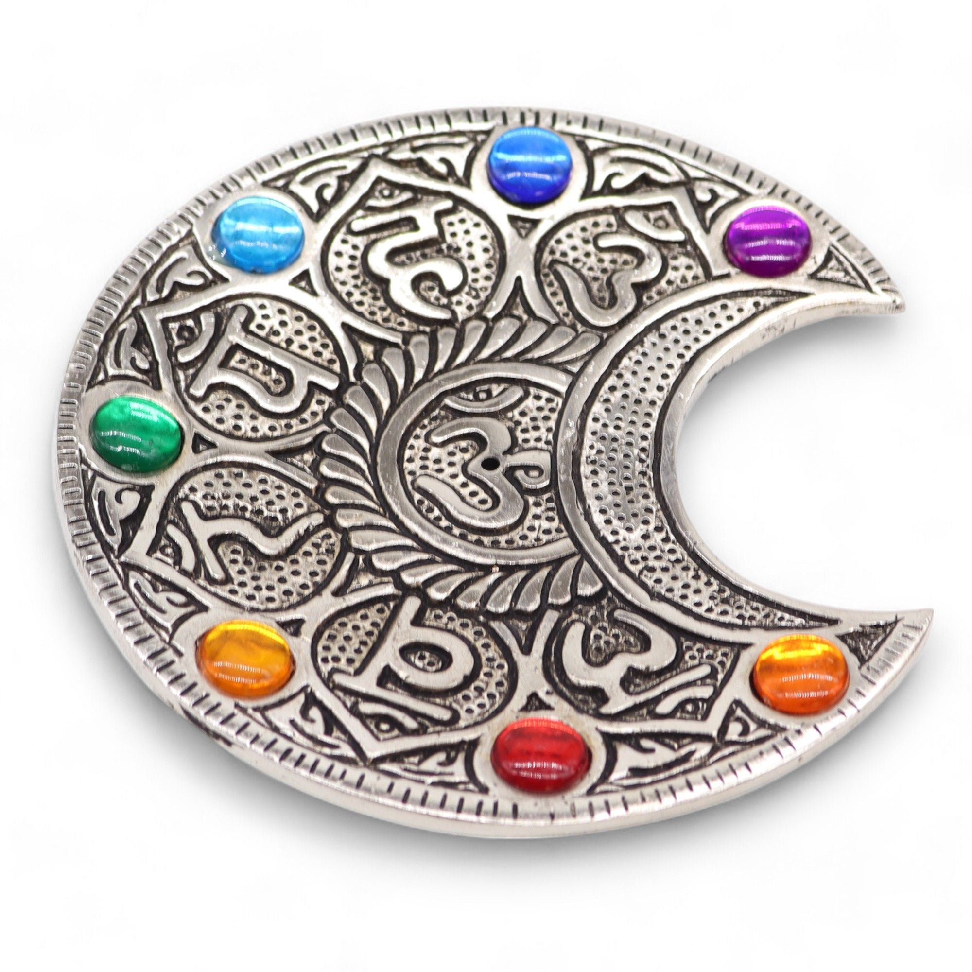 Suporte de Incenso Lua Sete Chakras