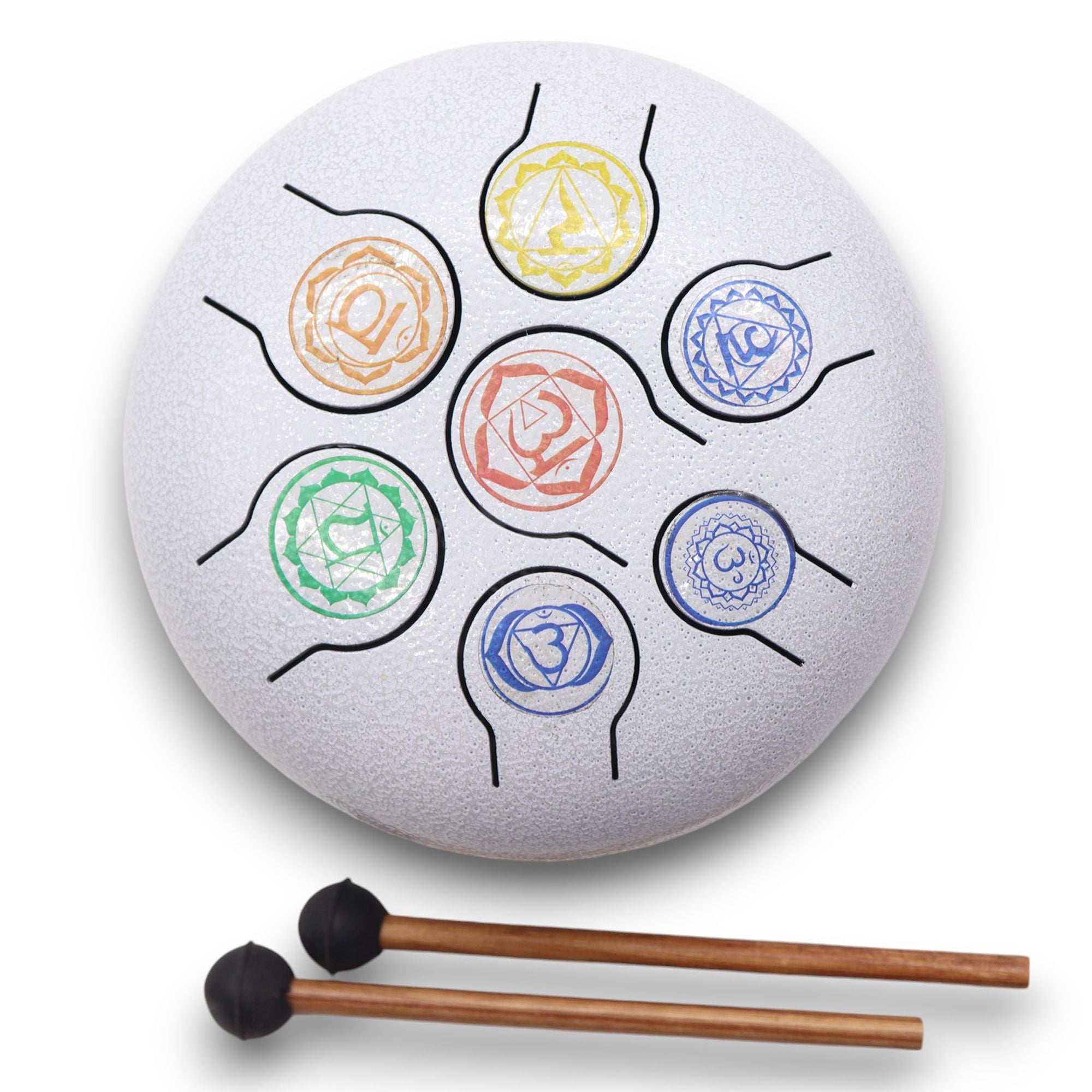 Tambor Hapi Médio 7 Chakras - 17x13 cm