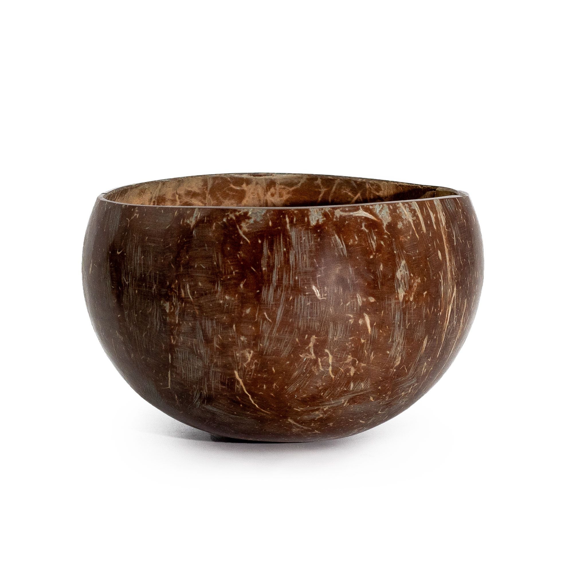 Taça pequena de coco natural Polida – 7 × 10 cm
